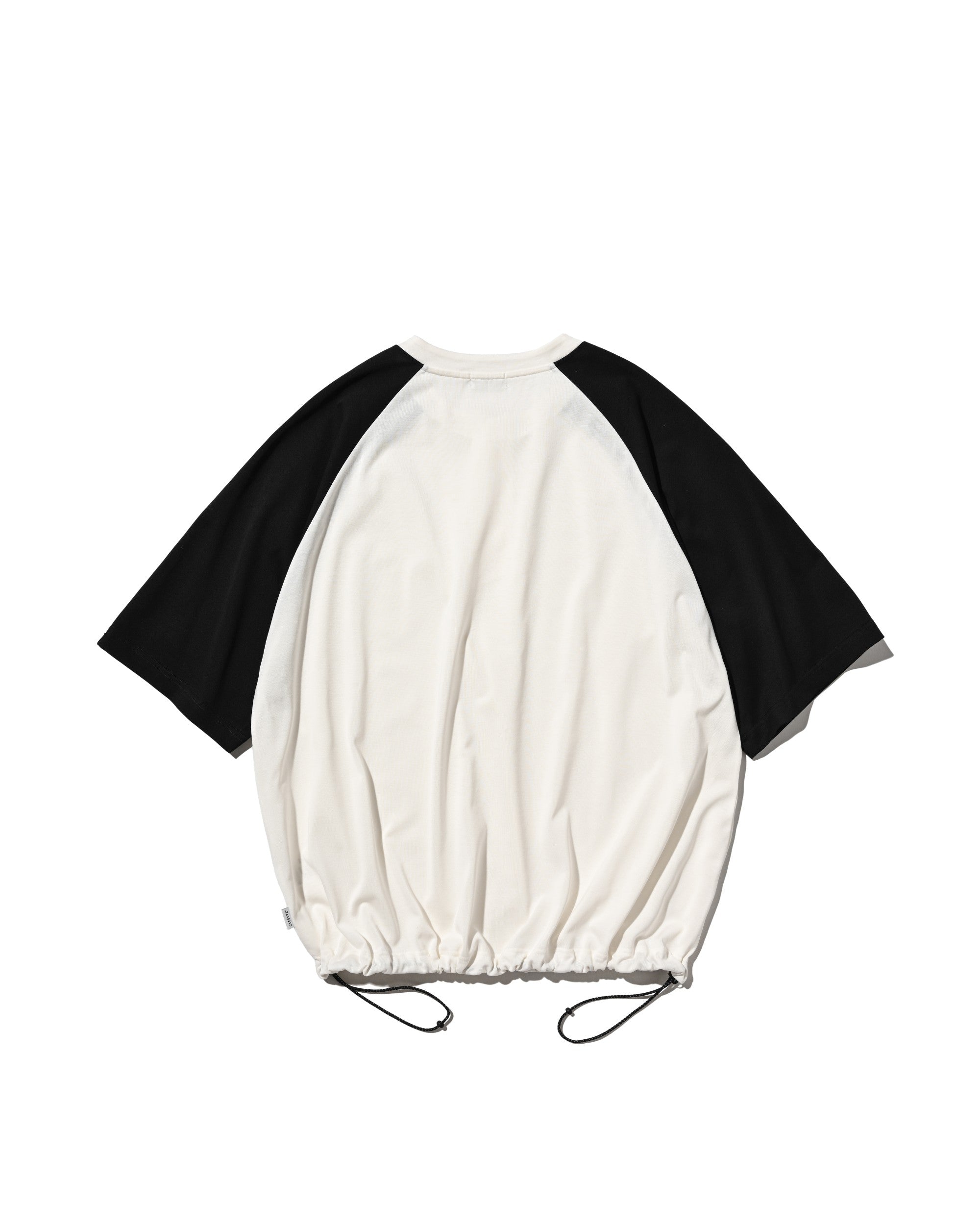 【8.19 WED 20:00- IN STOCK】RAGLAN HENLEY NECK S/S T-SHIRT WITH DRAWSTRINGS (WHITE×NAVY)