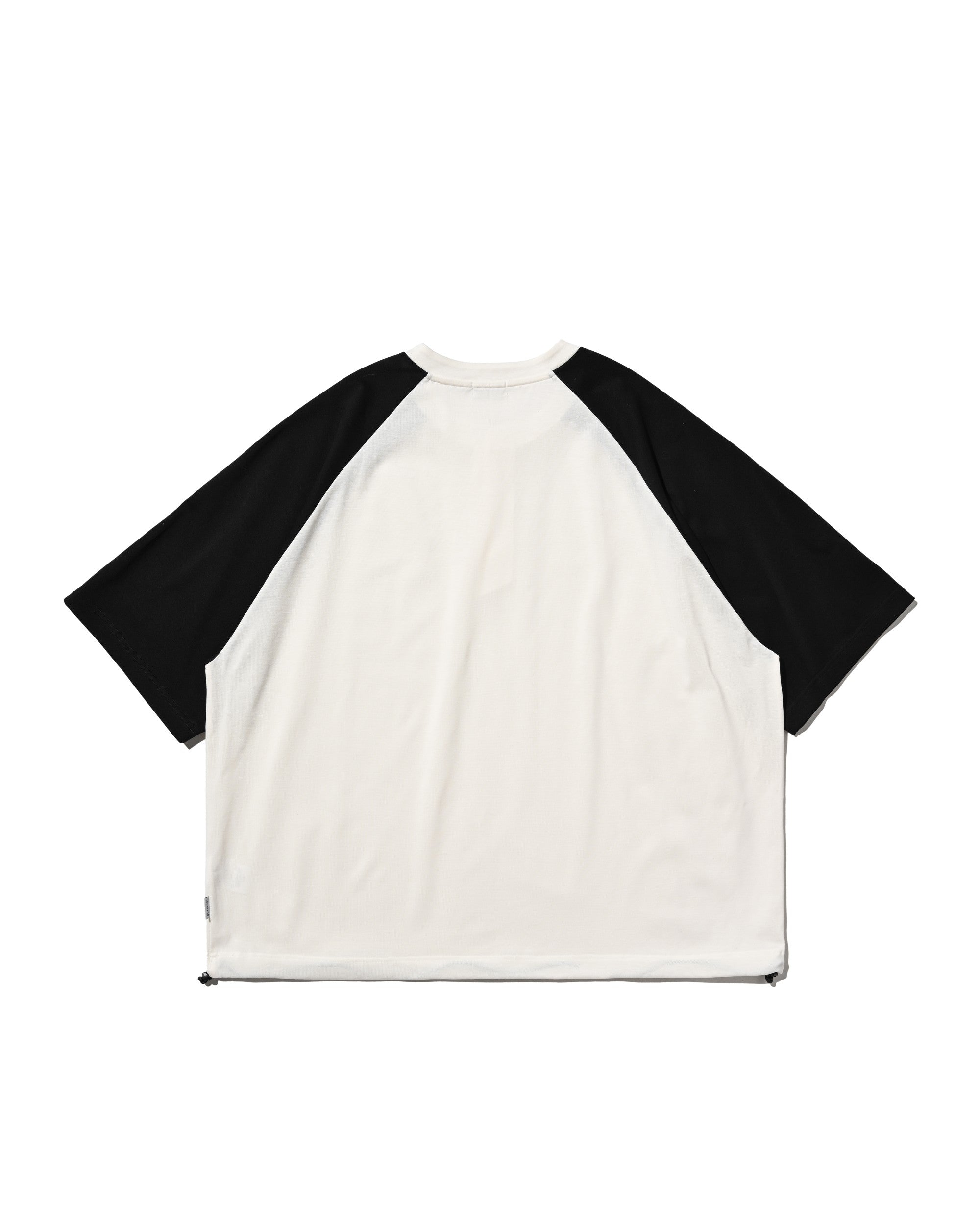 【8.19 WED 20:00- IN STOCK】RAGLAN HENLEY NECK S/S T-SHIRT WITH DRAWSTRINGS (WHITE×NAVY)