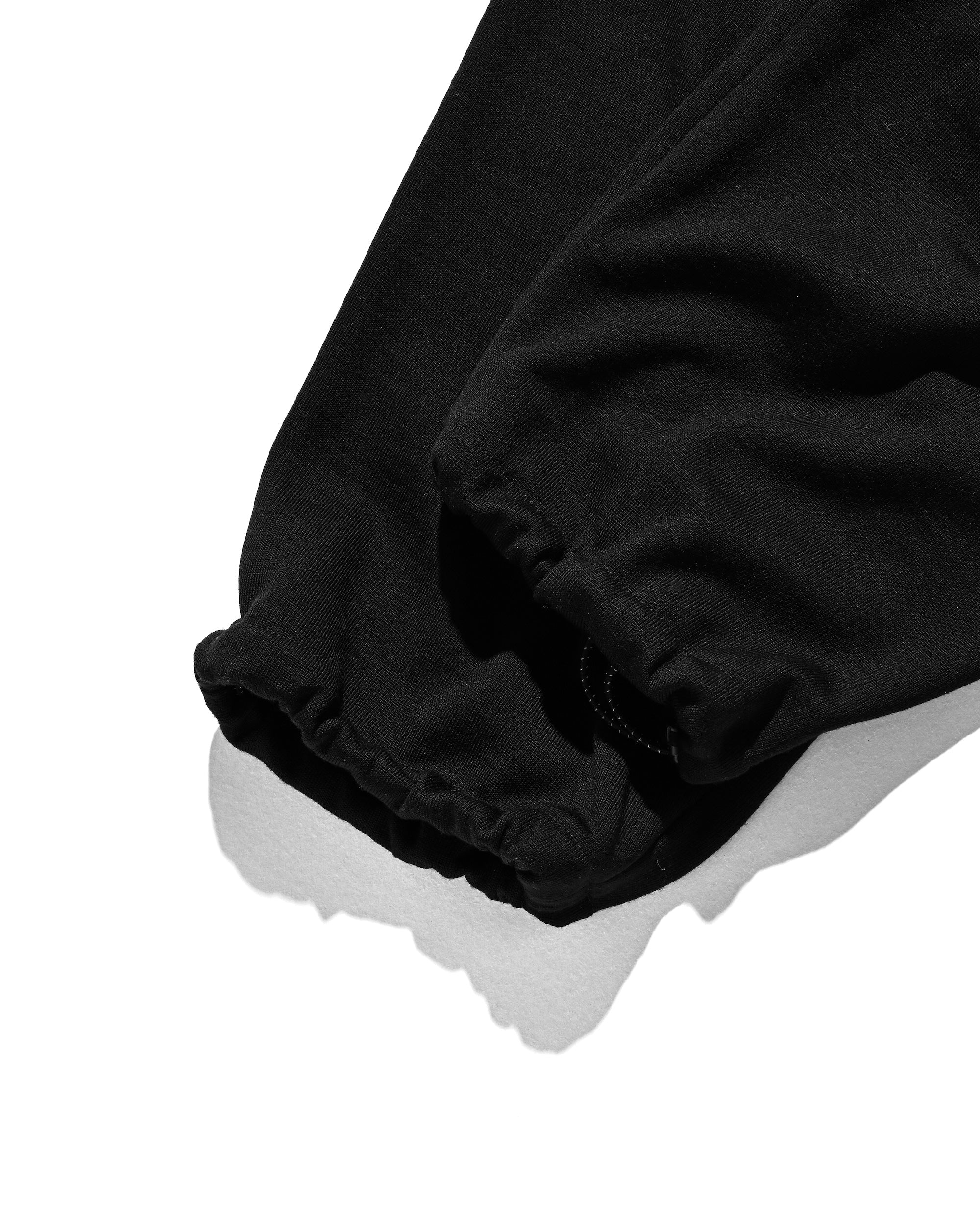 WOOL SWEAT WIDE TAPERED PANTS (BLACK)
