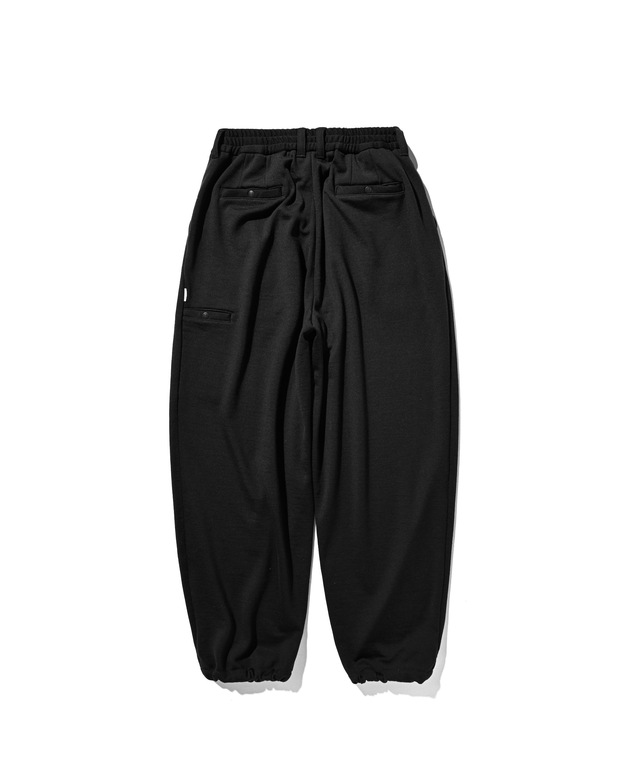1.24 SAT 20:00- IN STOCK】WOOL SWEAT WIDE TAPERED PANTS (BLACK)
