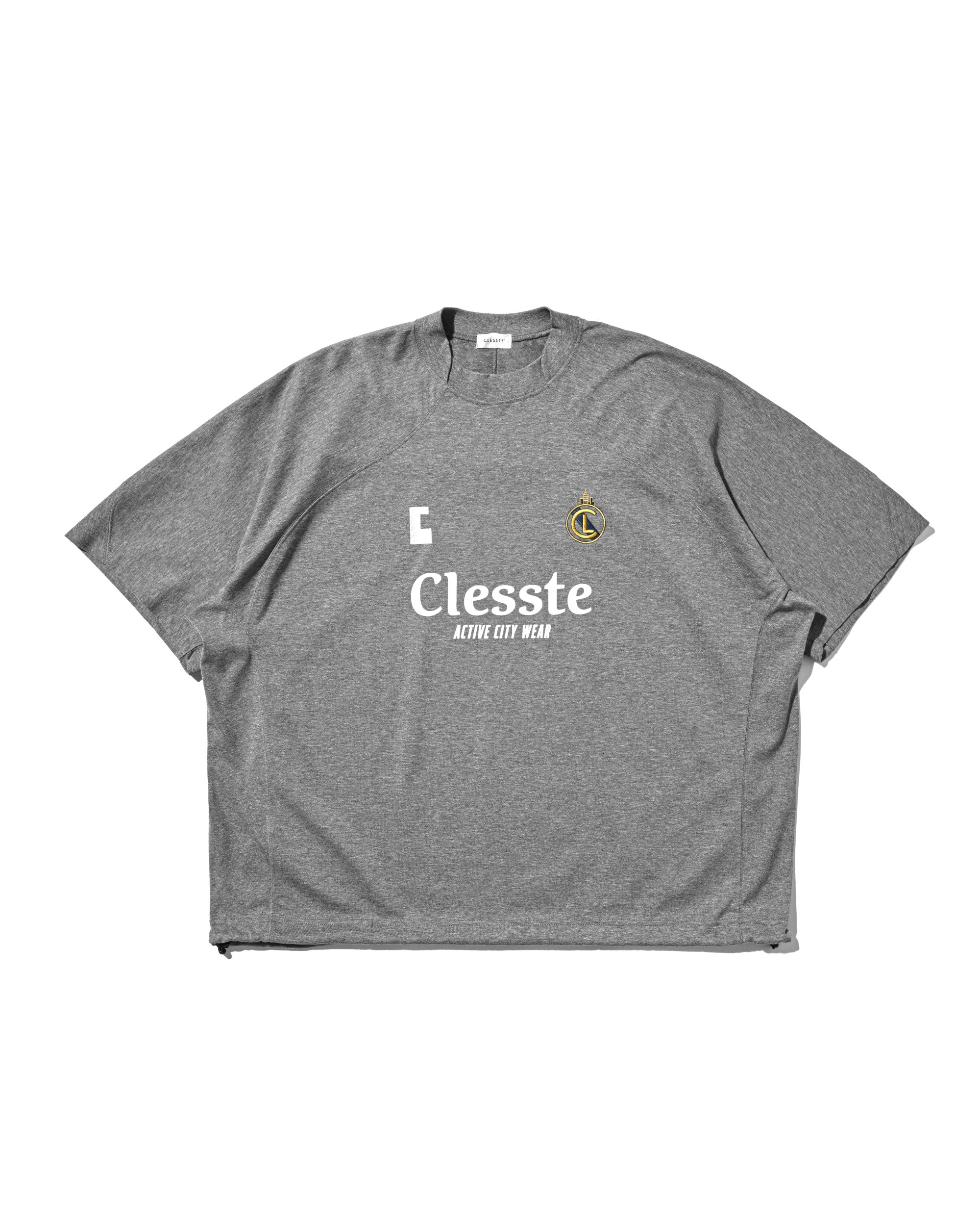 【8.29 SAT 20:00- IN STOCK】EMBROIDERED GAME S/S T-SHIRT WITH DRAWSTRINGS (HEATHER GRAY)