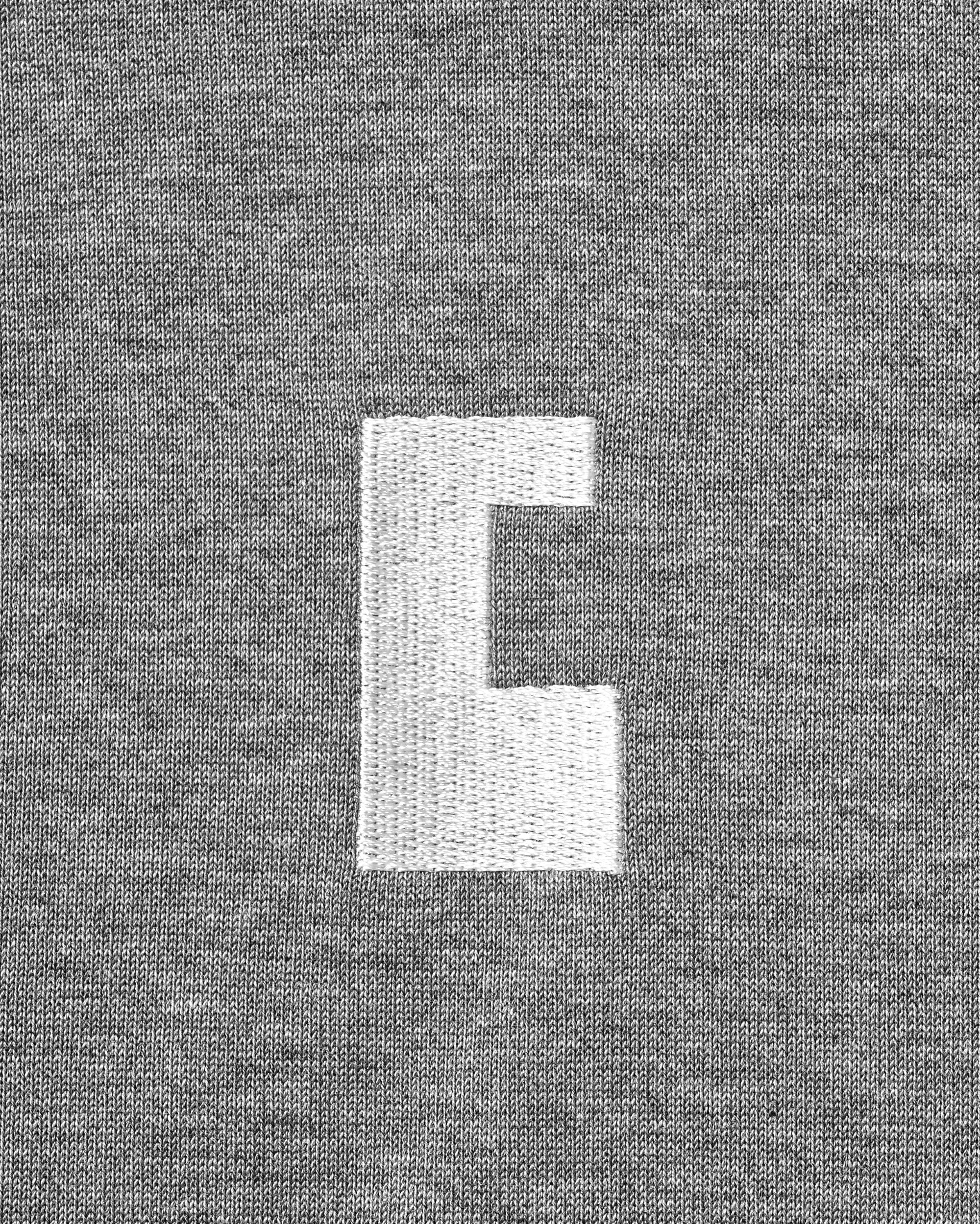 【8.29 SAT 20:00- IN STOCK】EMBROIDERED GAME S/S T-SHIRT WITH DRAWSTRINGS (HEATHER GRAY)
