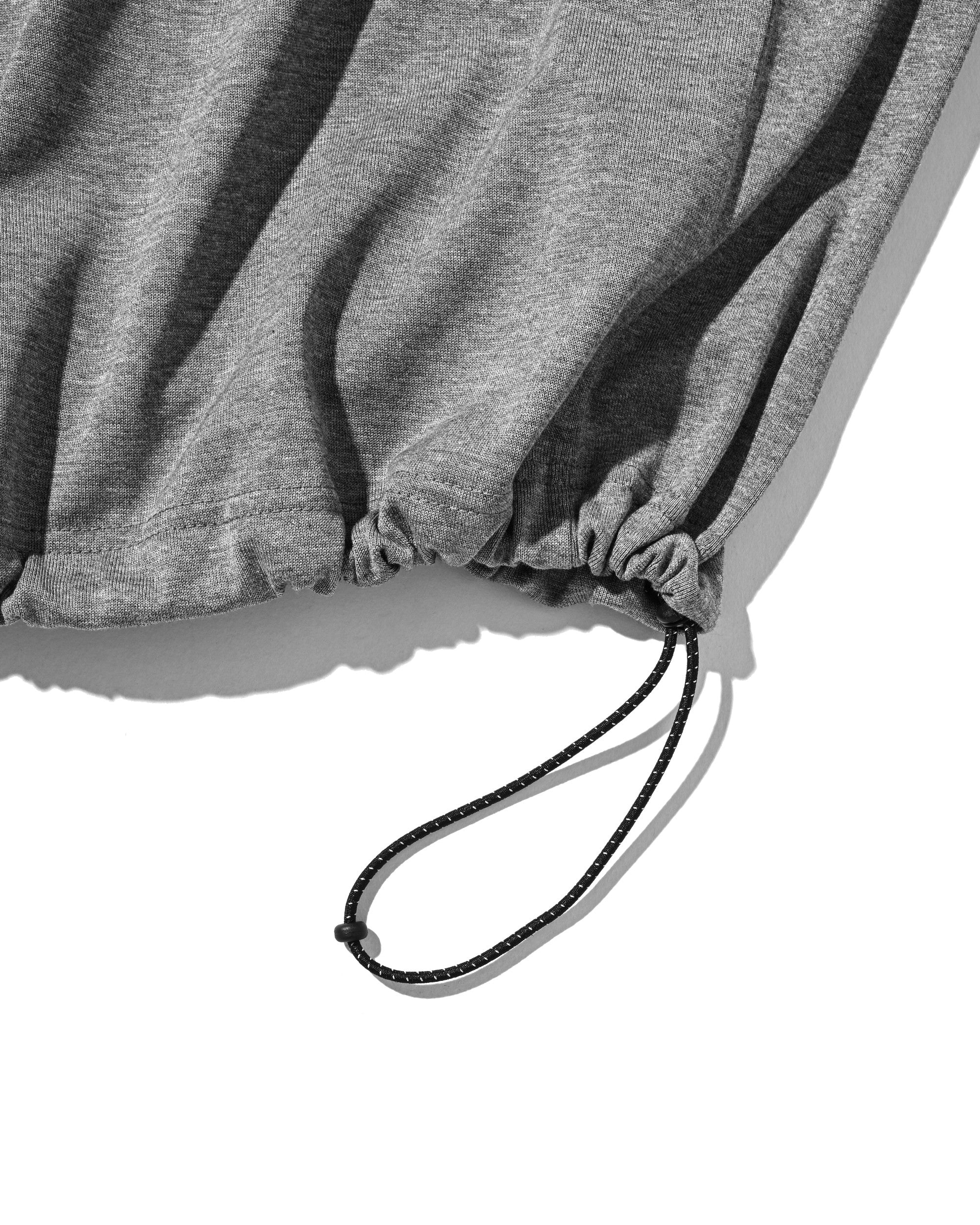 【8.29 SAT 20:00- IN STOCK】EMBROIDERED GAME S/S T-SHIRT WITH DRAWSTRINGS (HEATHER GRAY)