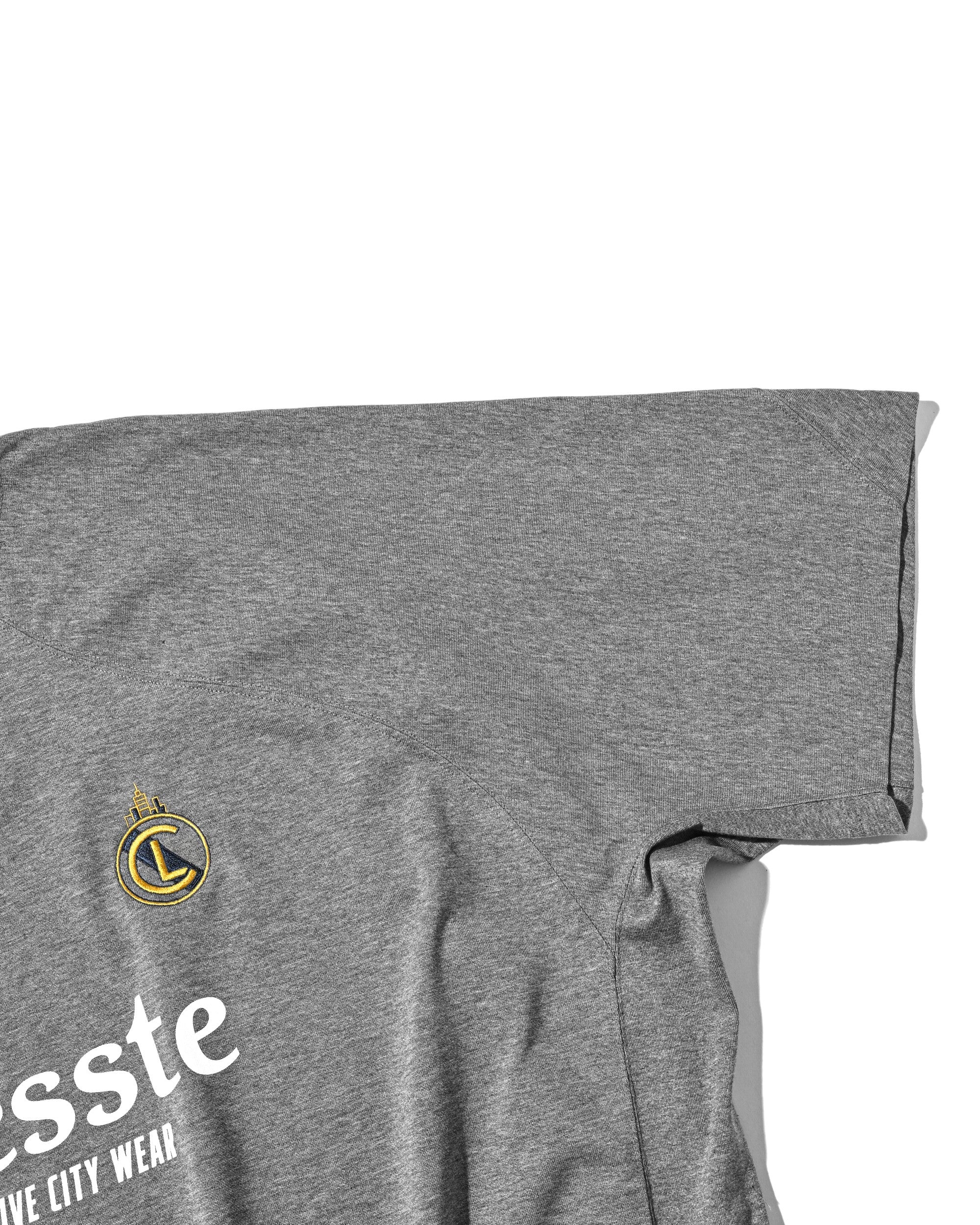 【8.29 SAT 20:00- IN STOCK】EMBROIDERED GAME S/S T-SHIRT WITH DRAWSTRINGS (HEATHER GRAY)