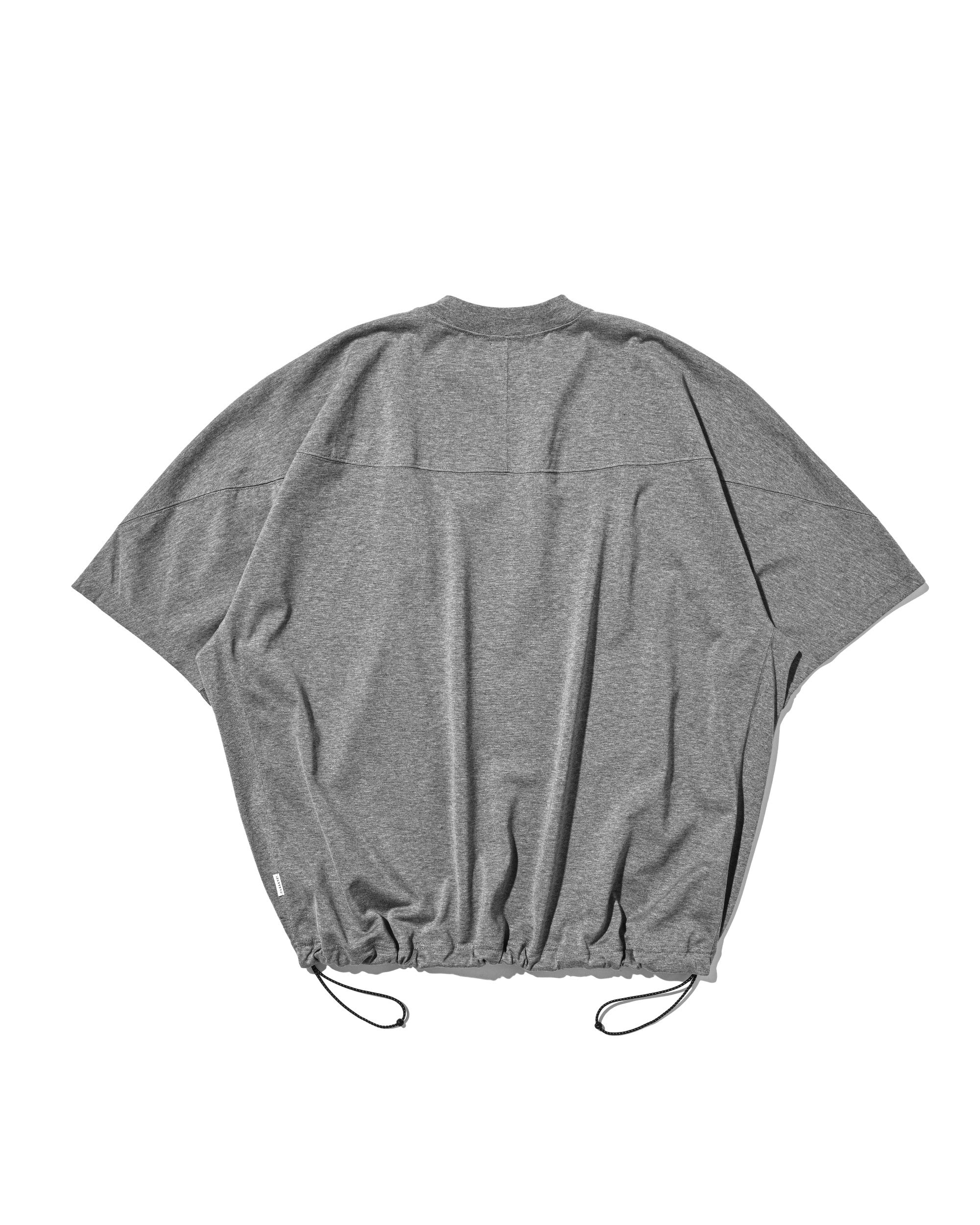 【8.29 SAT 20:00- IN STOCK】EMBROIDERED GAME S/S T-SHIRT WITH DRAWSTRINGS (HEATHER GRAY)