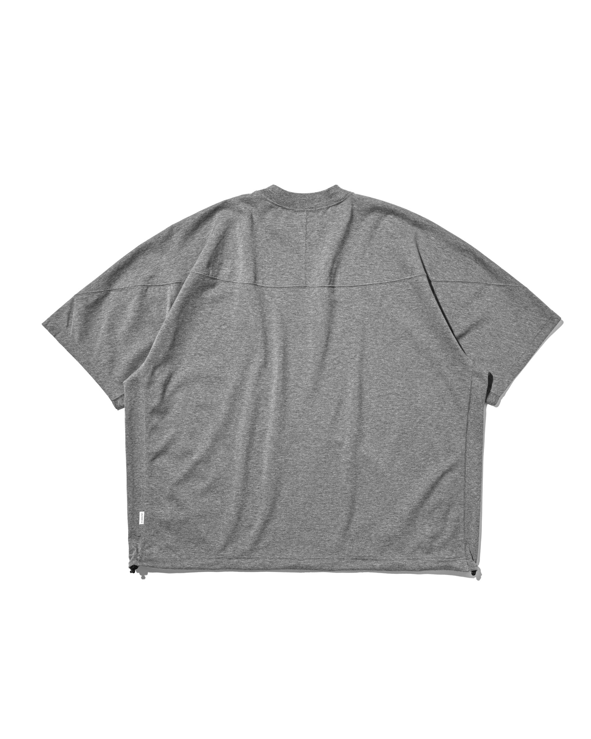 【8.29 SAT 20:00- IN STOCK】EMBROIDERED GAME S/S T-SHIRT WITH DRAWSTRINGS (HEATHER GRAY)