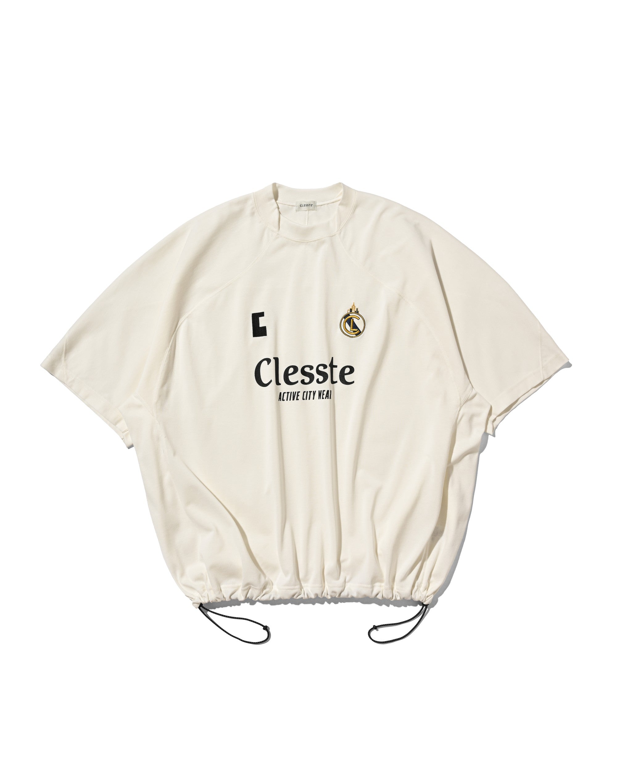 【8.29 SAT 20:00- IN STOCK】EMBROIDERED GAME S/S T-SHIRT WITH DRAWSTRINGS (WHITE)