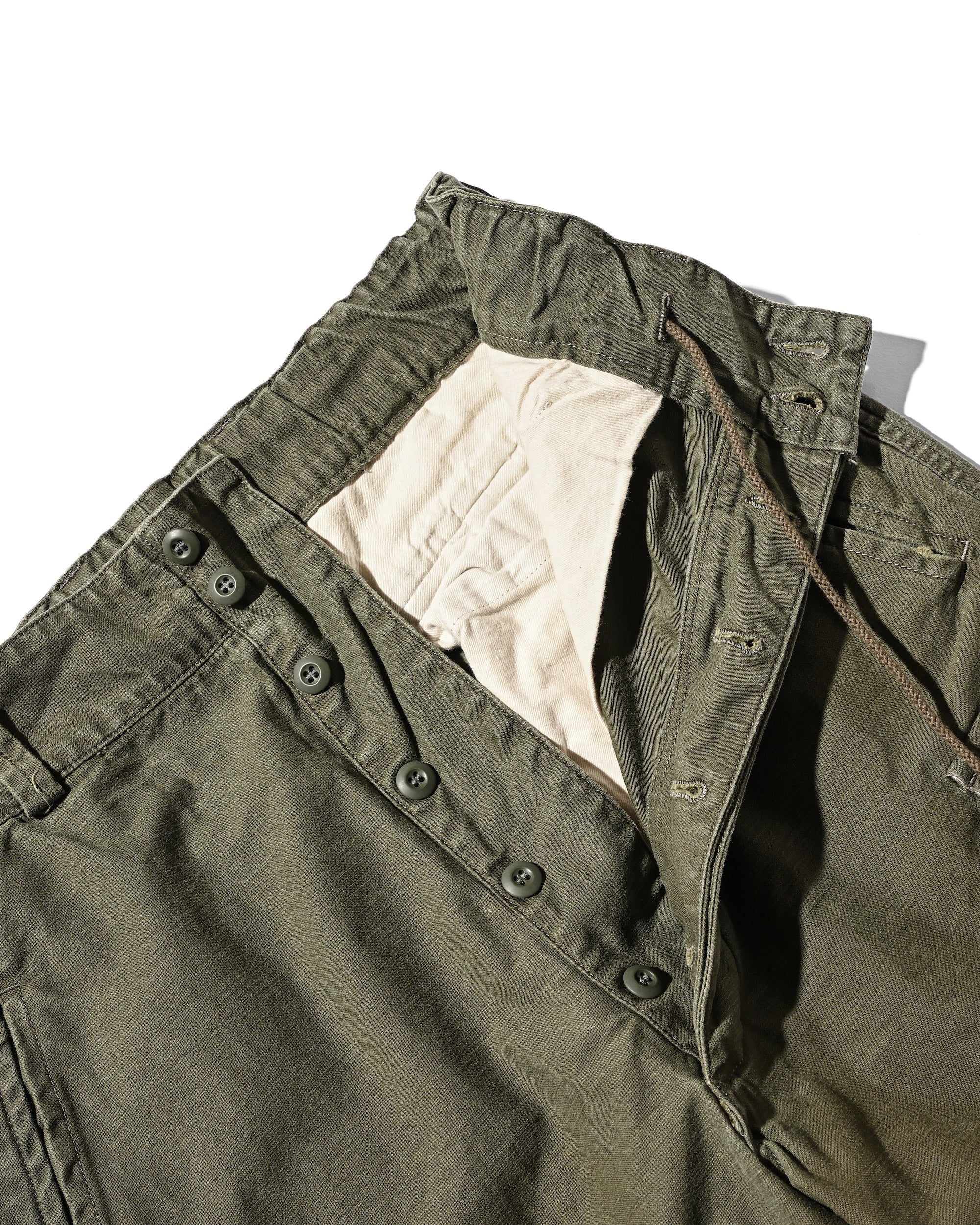 【6.18 WED 20:00- IN STOCK】VINTAGE EFFECT M47 PANTS (OLIVE)
