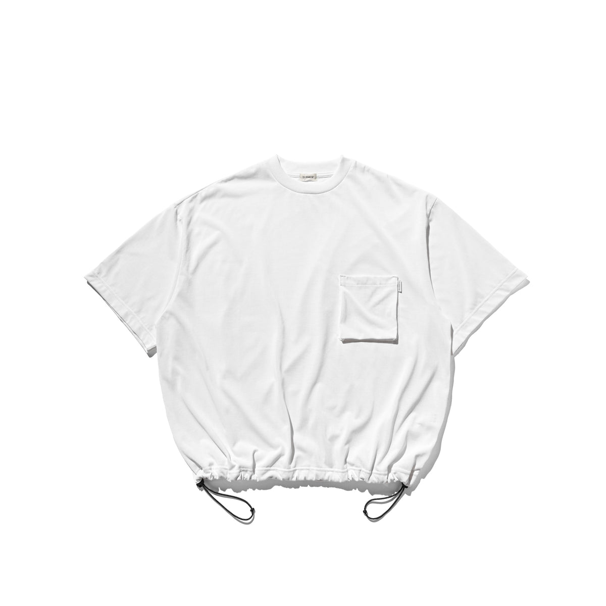 3D POCKET MASSIVE T-SHIRT WITH DRAWSTRINGS (WHITE)