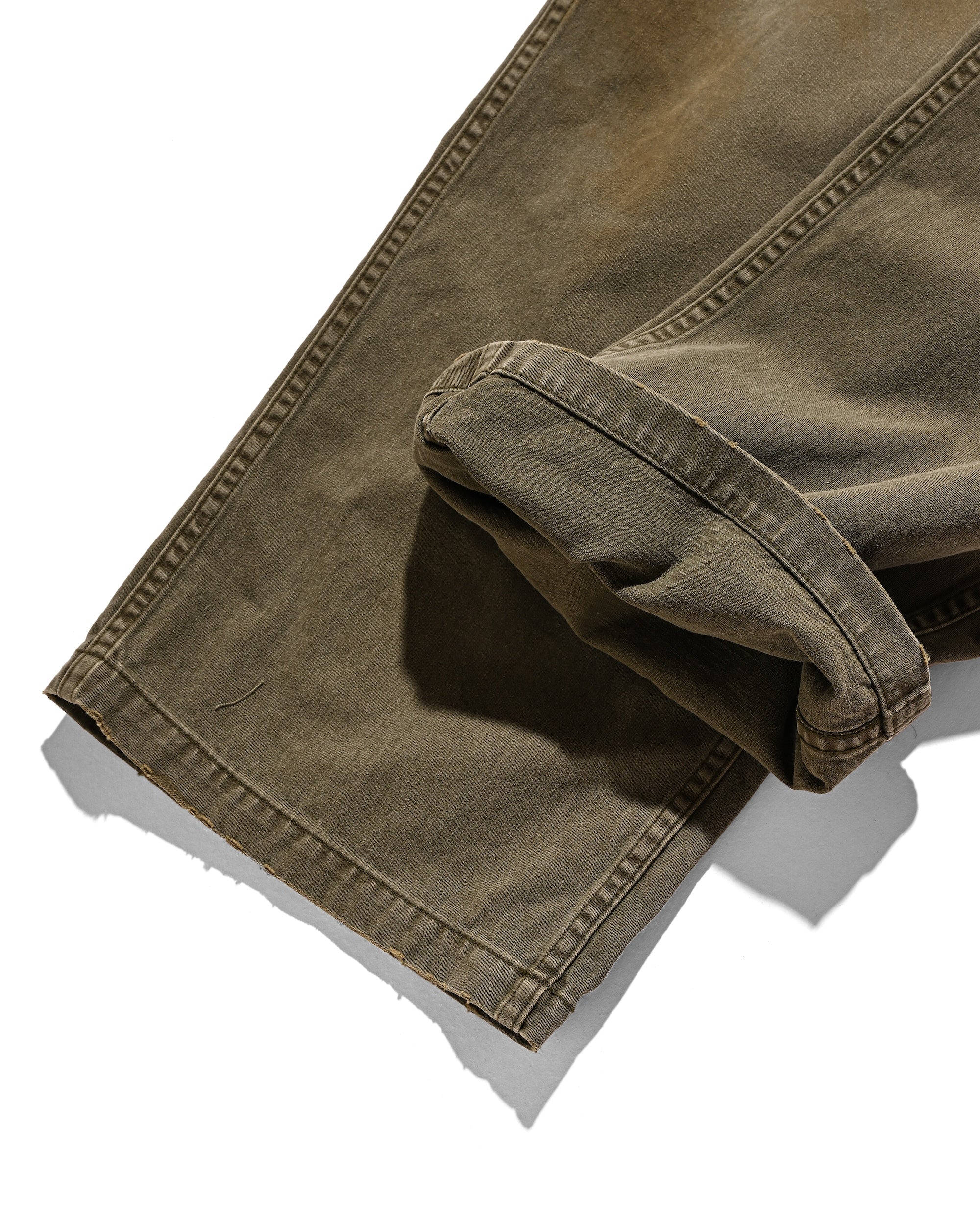 VINTAGE EFFECT BAKER PANTS (OLIVE)
