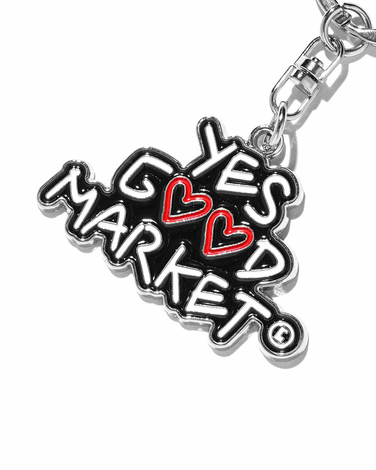 【10.4 SUN 20:00- IN STOCK】【LIMITED】'“YES G♡♡D MARKET"LOGO KEY HOLDER (RED×BLACK)