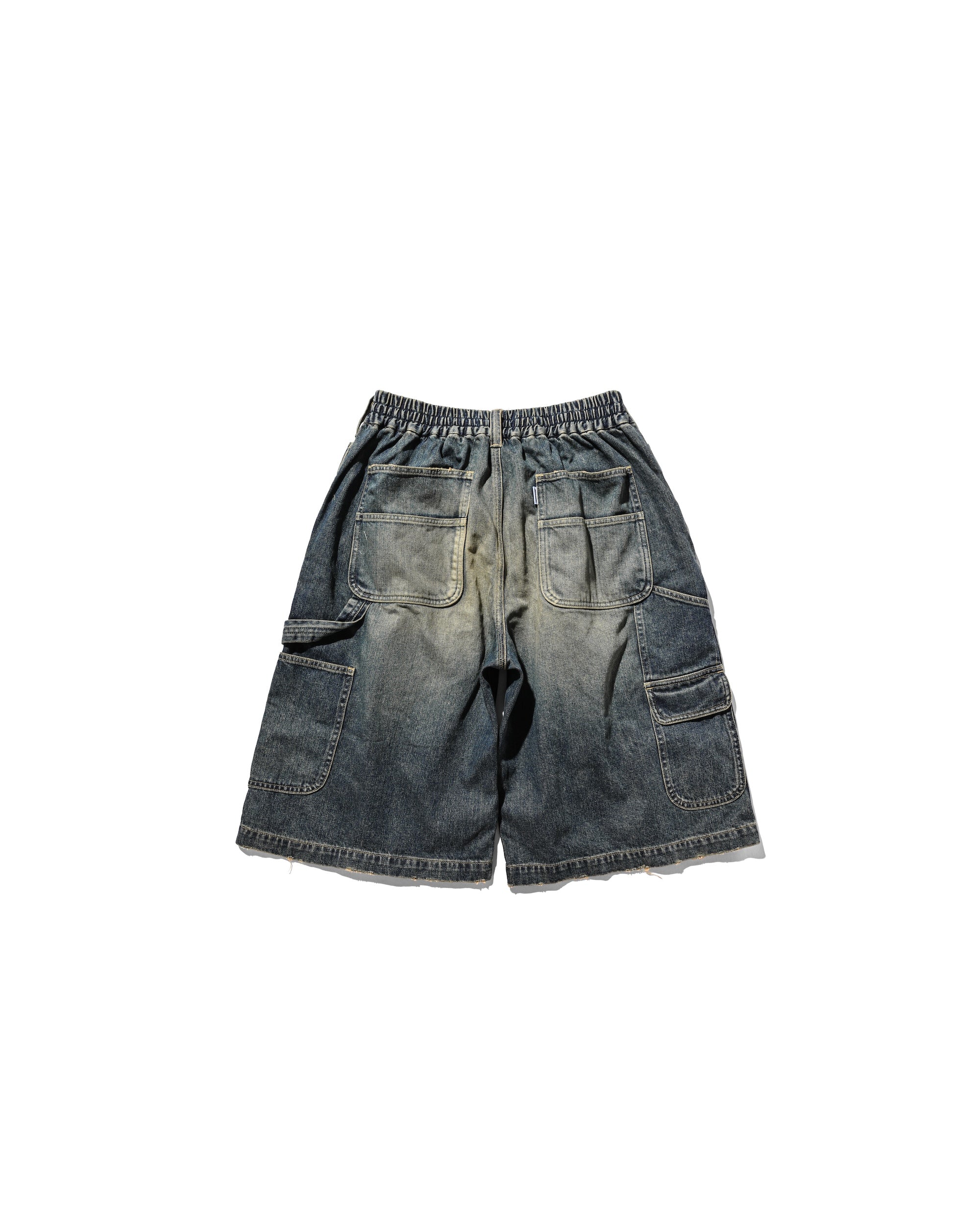 【7.12 SAT 20:00- IN STOCK】VINTAGE DYED SELVEDGE DENIM WORKER HALF PANTS (VINTAGE INDIGO)