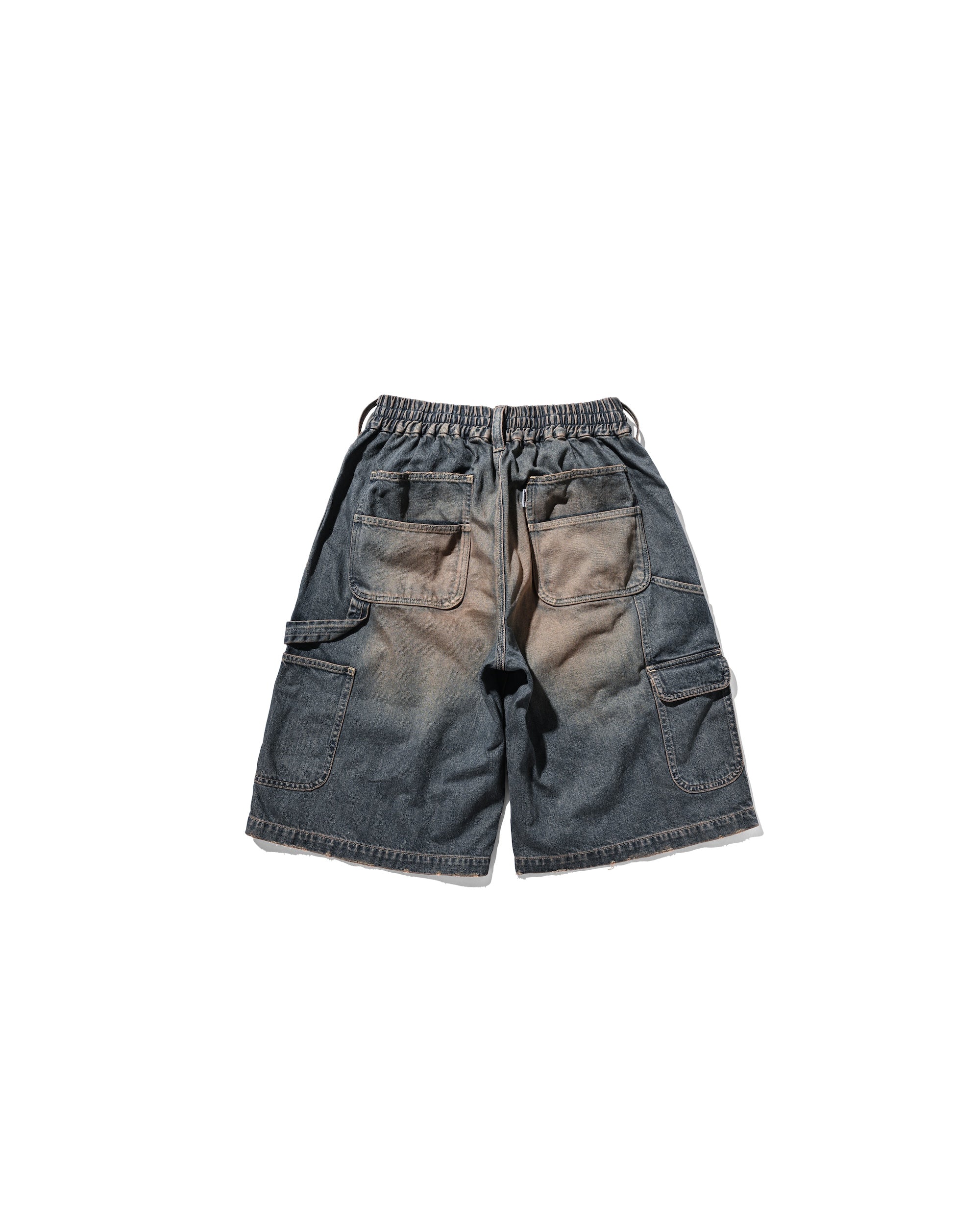 【7.12 SAT 20:00- IN STOCK】VINTAGE DYED SELVEDGE DENIM WORKER HALF PANTS (VINTAGE BROWN)
