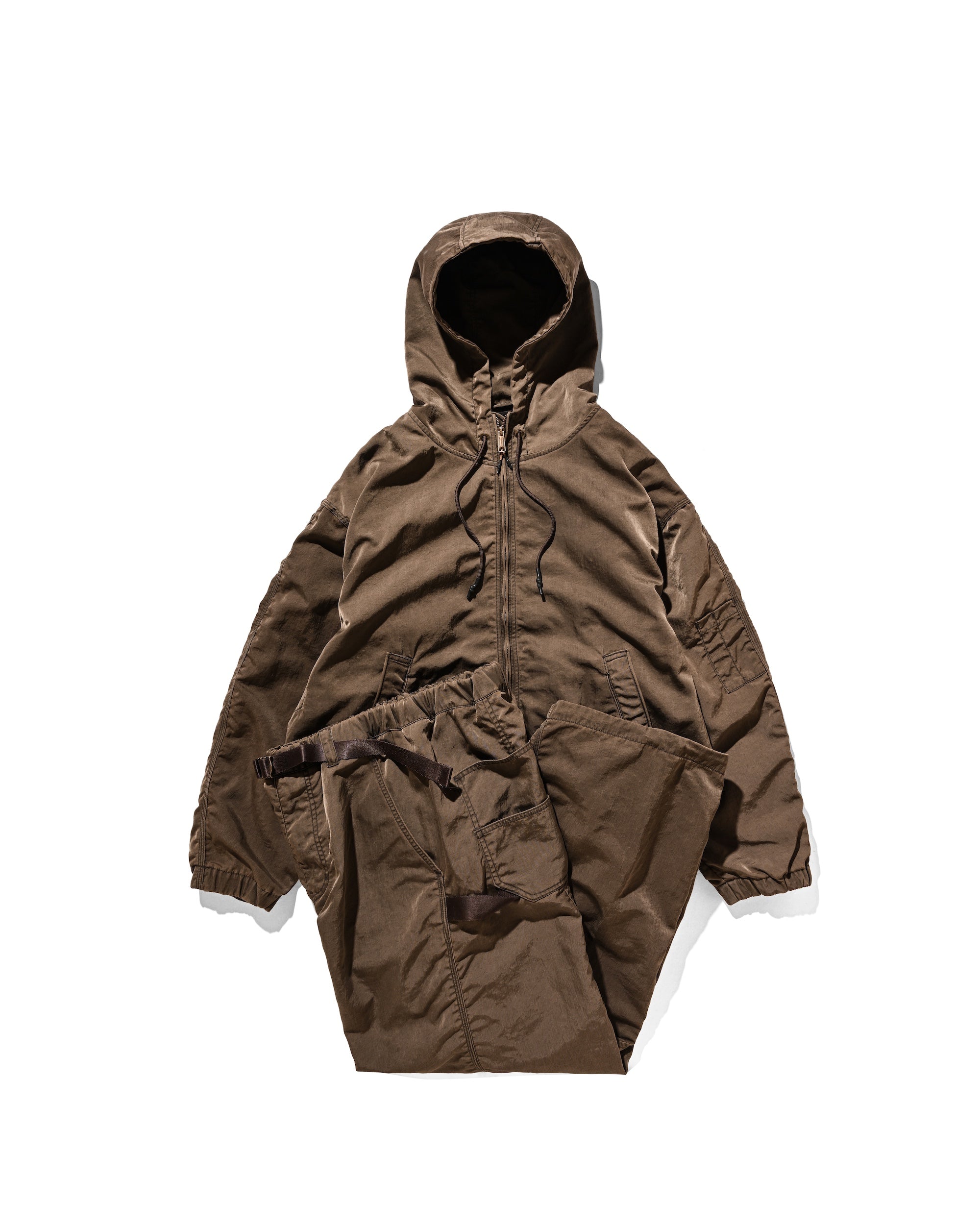 FADED FINISH NYLON CITY ACTIVE JACKET (FADE BROWN)