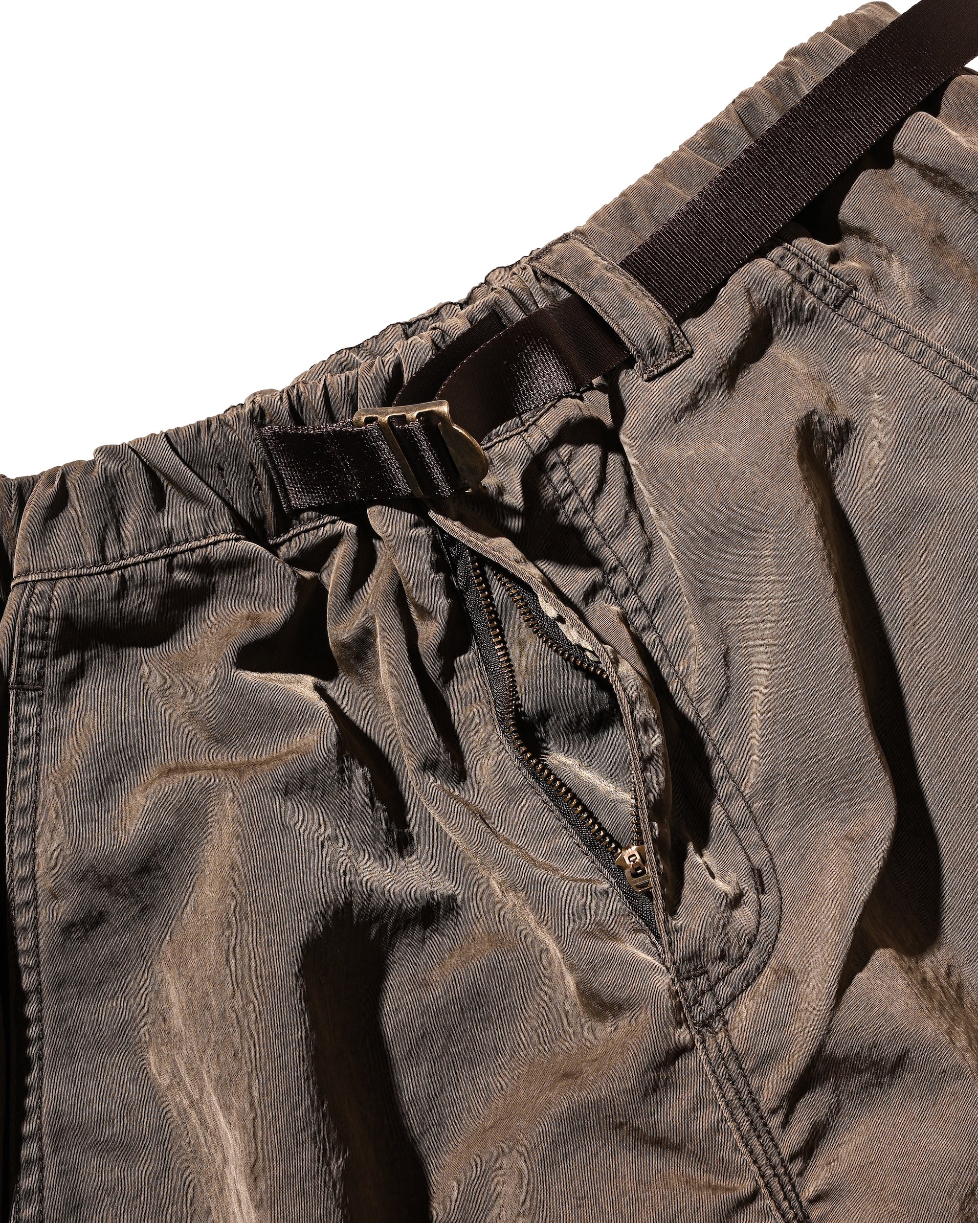 【2.7 SAT 20:00- IN STOCK】FADED FINISH NYLON CITY TWISTED WORKER PANTS (FADE BROWN)