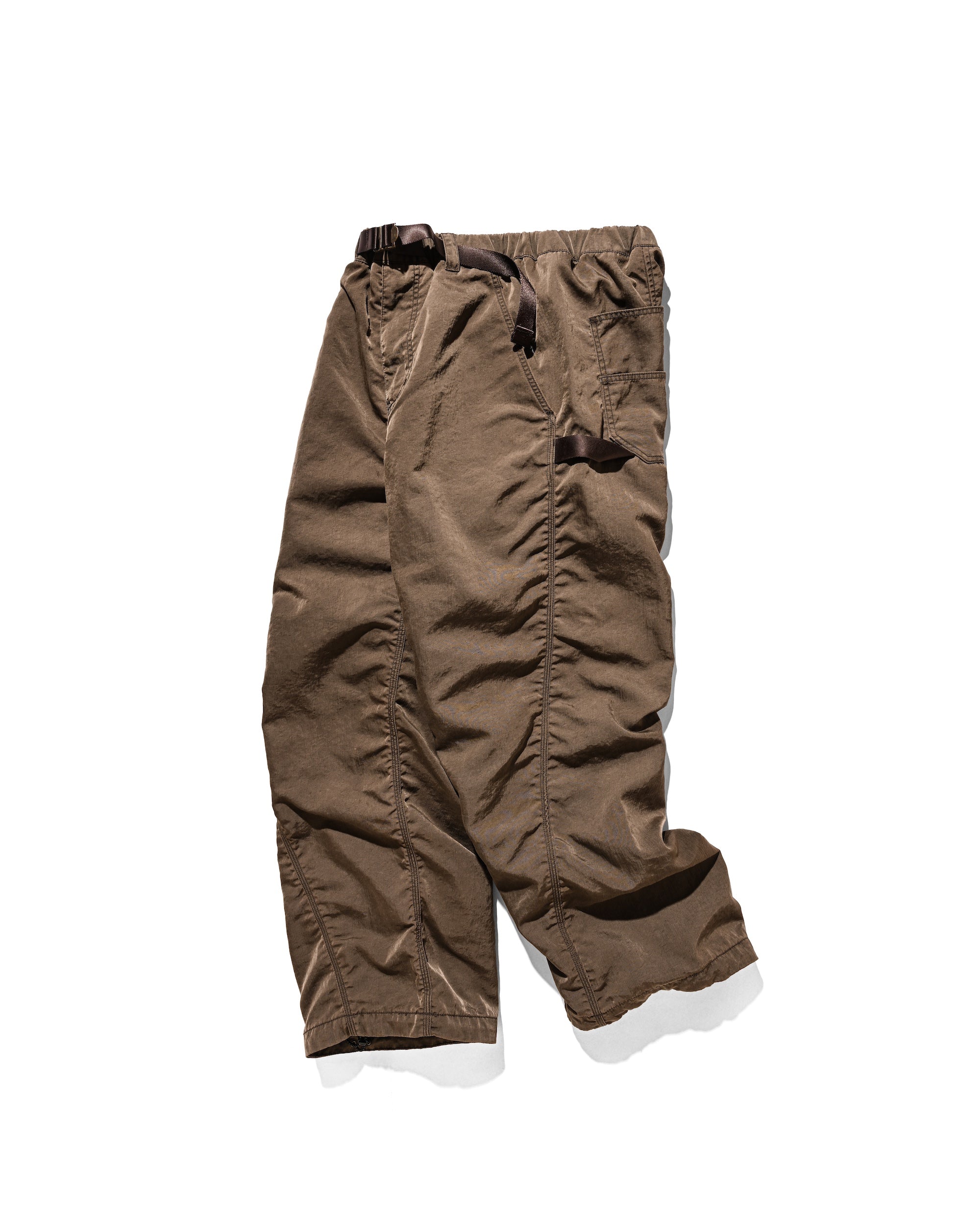 【2.7 SAT 20:00- IN STOCK】FADED FINISH NYLON CITY TWISTED WORKER PANTS (FADE BROWN)