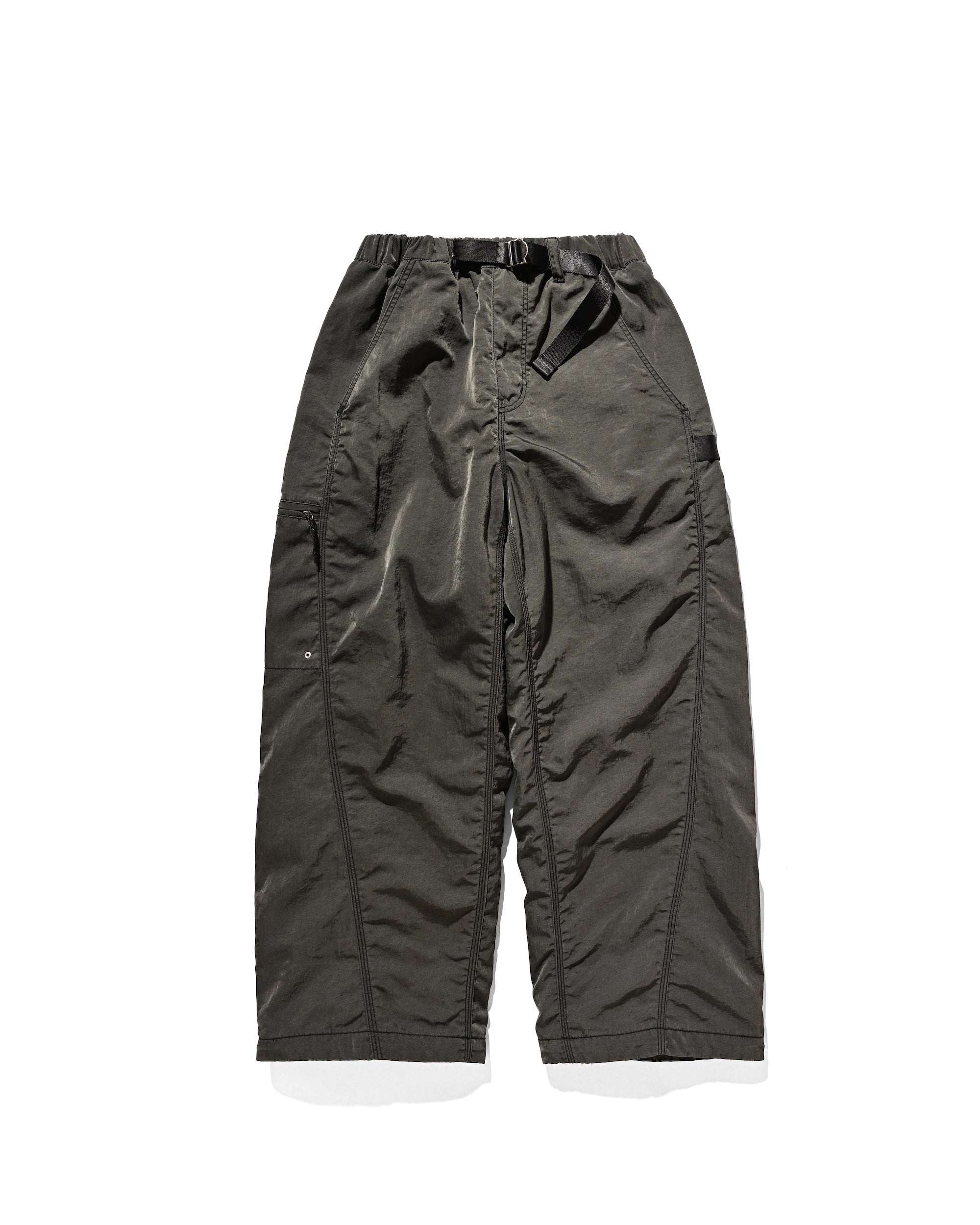 FADED FINISH NYLON CITY TWISTED WORKER PANTS (FADE BLACK)