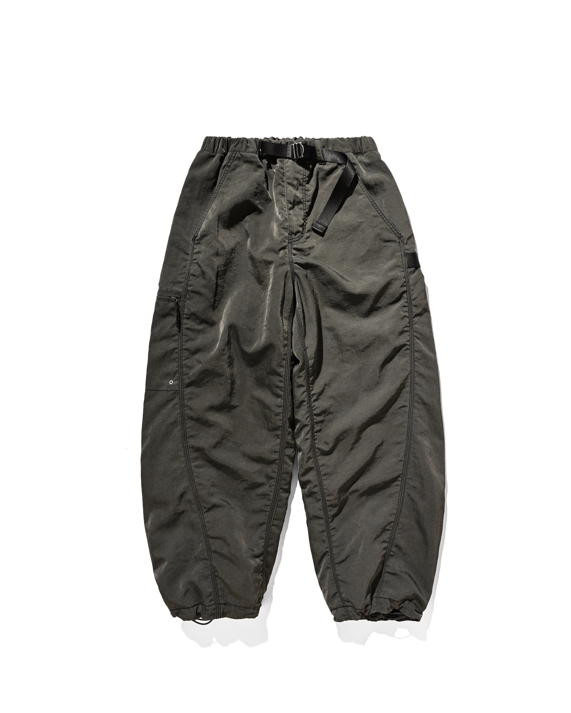 【2.7 SAT 20:00- IN STOCK】FADED FINISH NYLON CITY TWISTED WORKER PANTS (FADE BLACK)