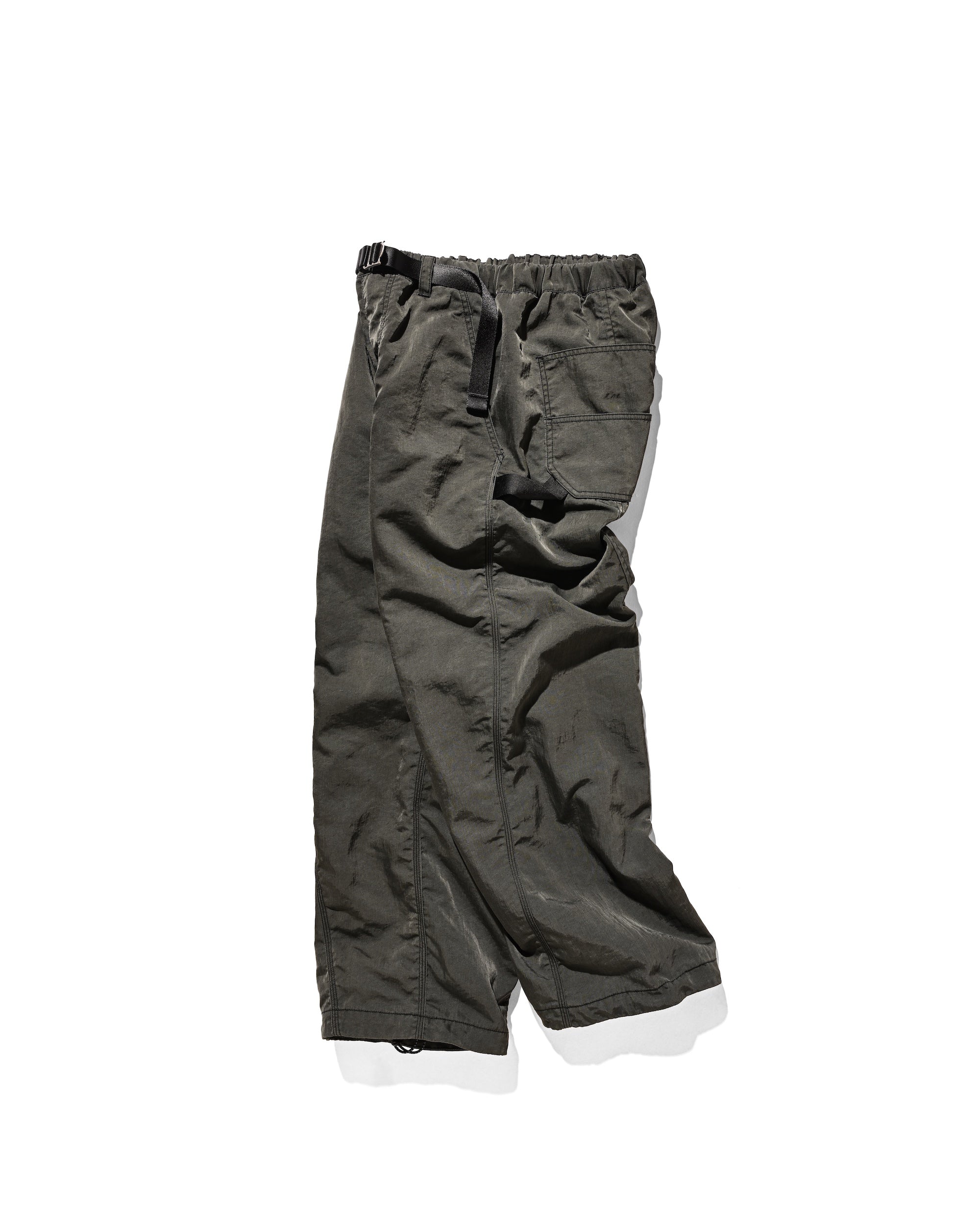 【2.7 SAT 20:00- IN STOCK】FADED FINISH NYLON CITY TWISTED WORKER PANTS (FADE BLACK)