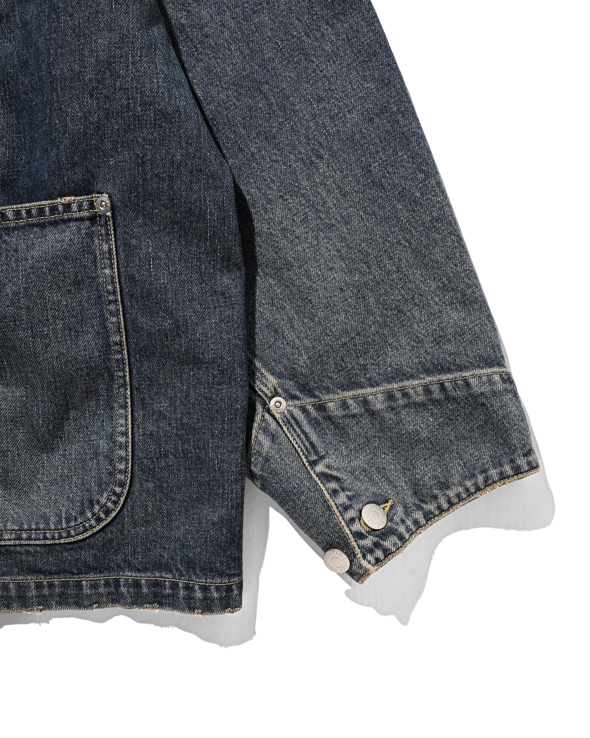 【2.14 SAT 20:00- IN STOCK】VINTAGE DYED SELVEDGE DENIM CITY UTILITY COAT (VINTAGE INDIGO)