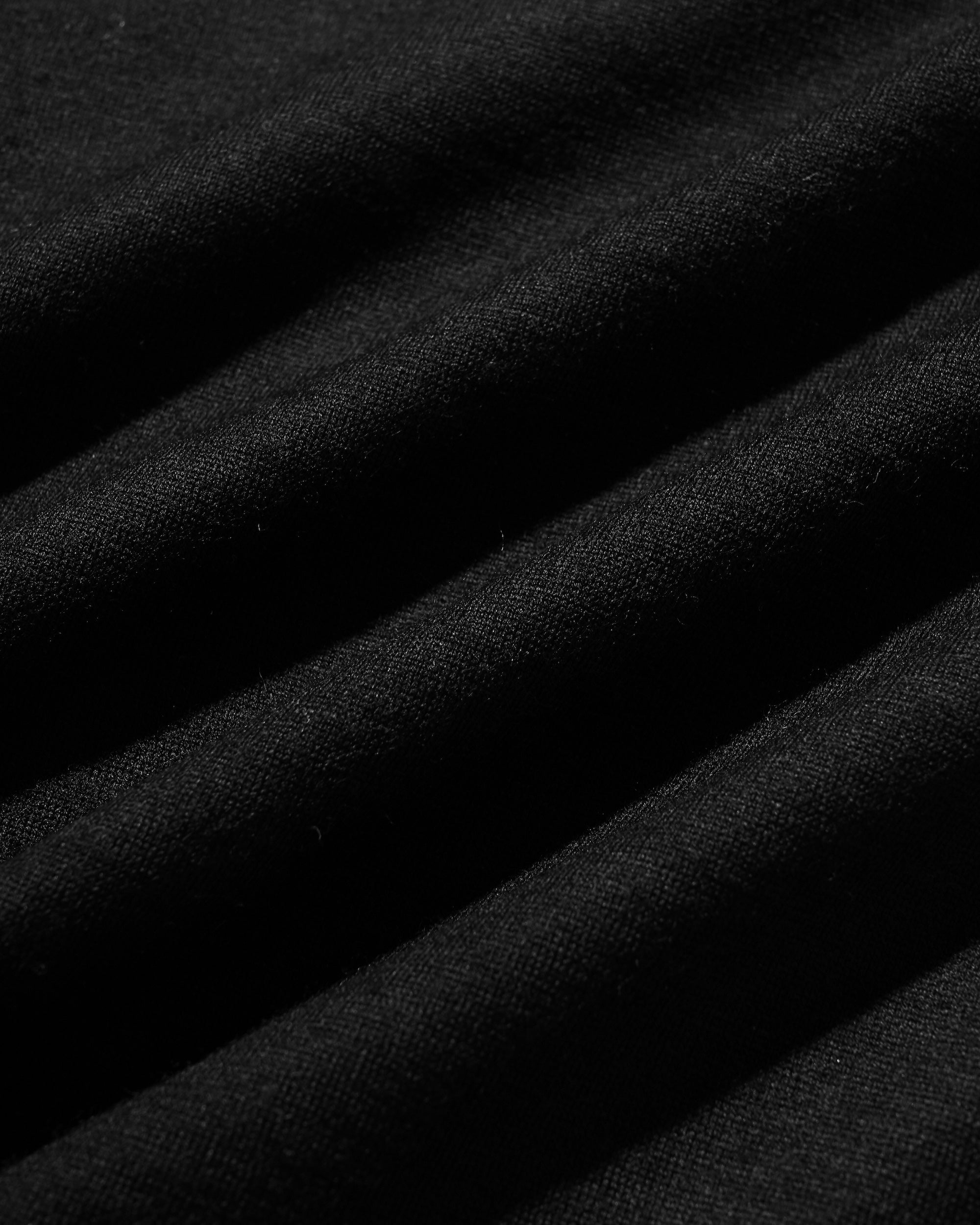 WASHABLE WOOL S/S T-SHIRT (BLACK)
