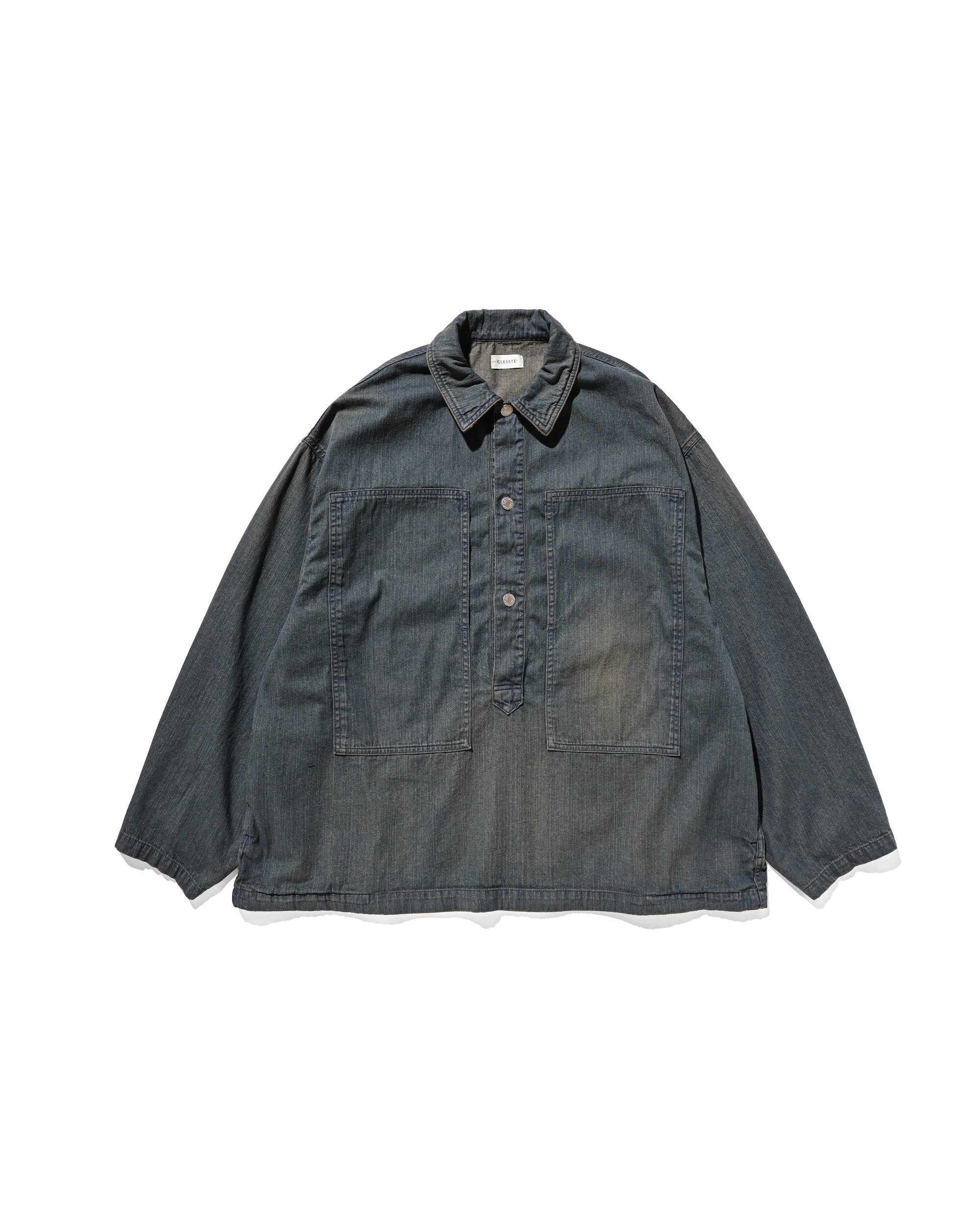 hoggs デニム カバーオール　プルオーバー　m-35 us army VINTAGE DYED SELVEDGE DENIM US ARMY M-35 PULLOVER JACKET (VINTAGE BROW