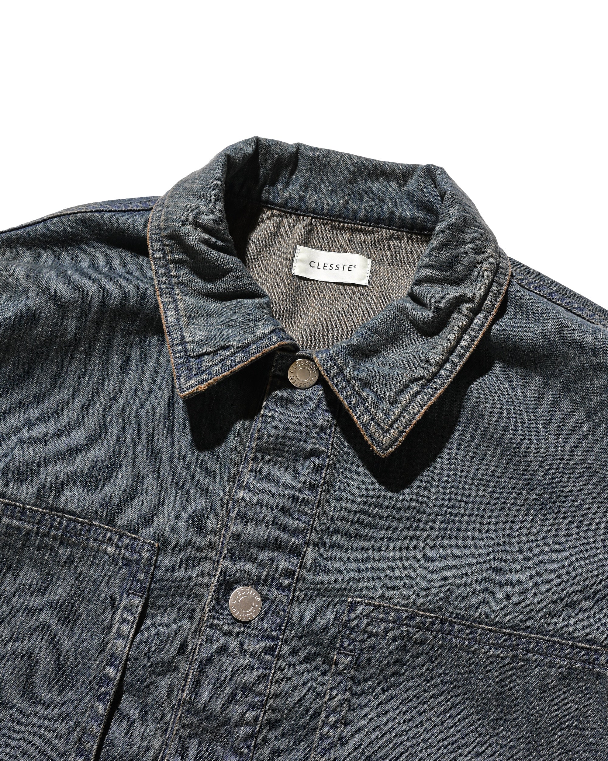 VINTAGE DYED SELVEDGE DENIM US ARMY M-35 PULLOVER JACKET (VINTAGE BROW