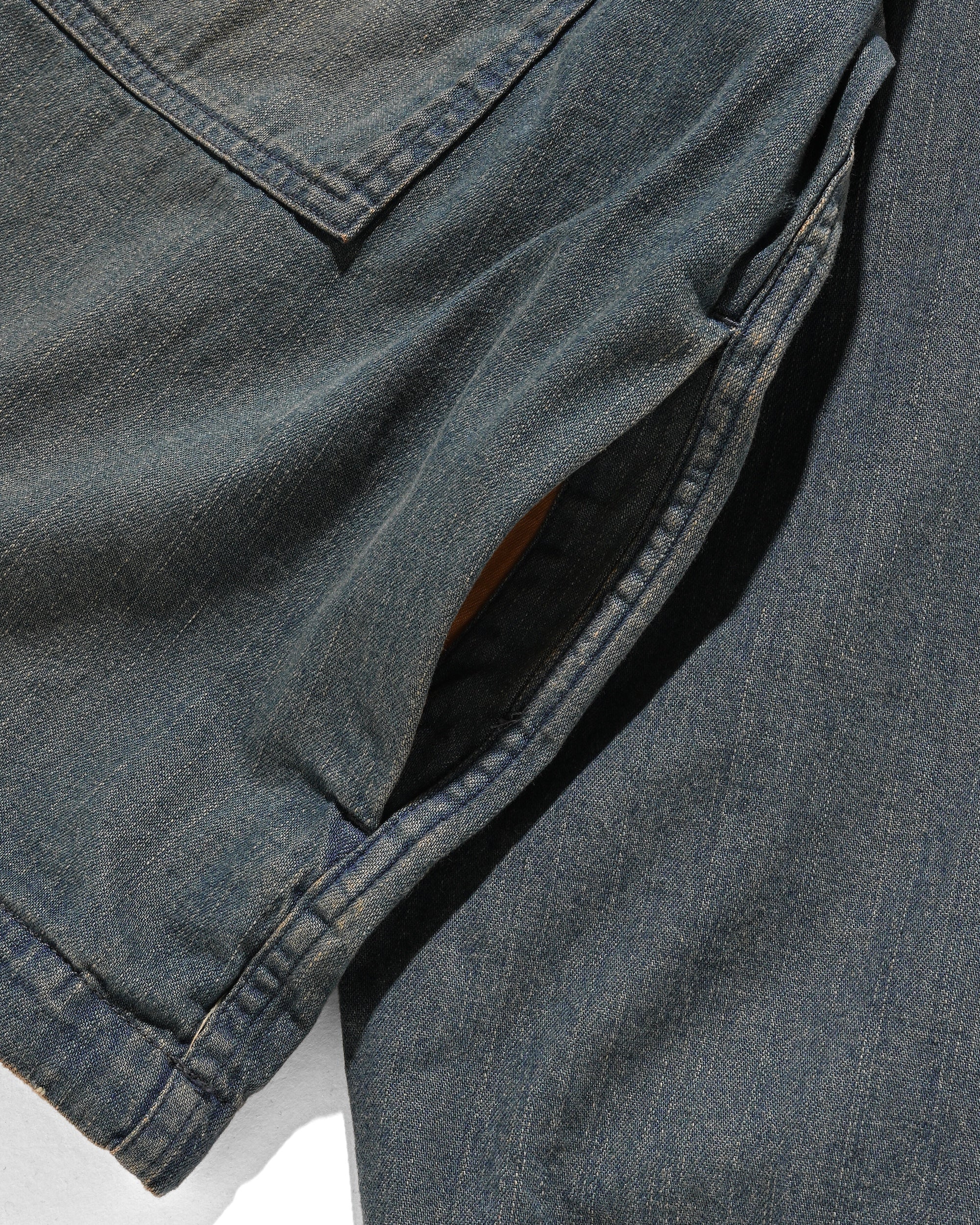 【2.21 SAT 20:00- IN STOCK】VINTAGE DYED SELVEDGE DENIM US ARMY M-35 PULLOVER JACKET (VINTAGE BROWN)