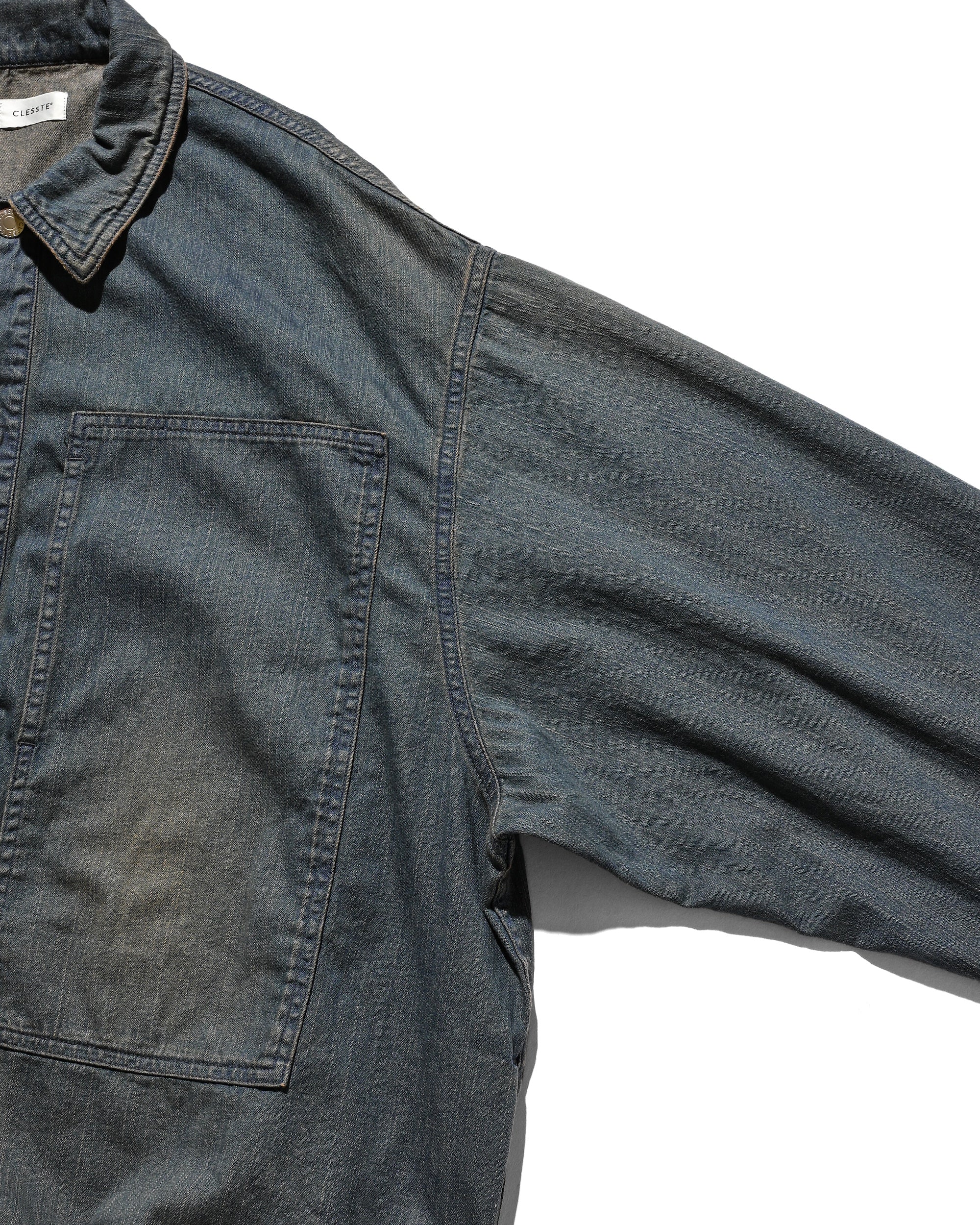 VINTAGE DYED SELVEDGE DENIM US ARMY M-35 PULLOVER JACKET (VINTAGE BROW