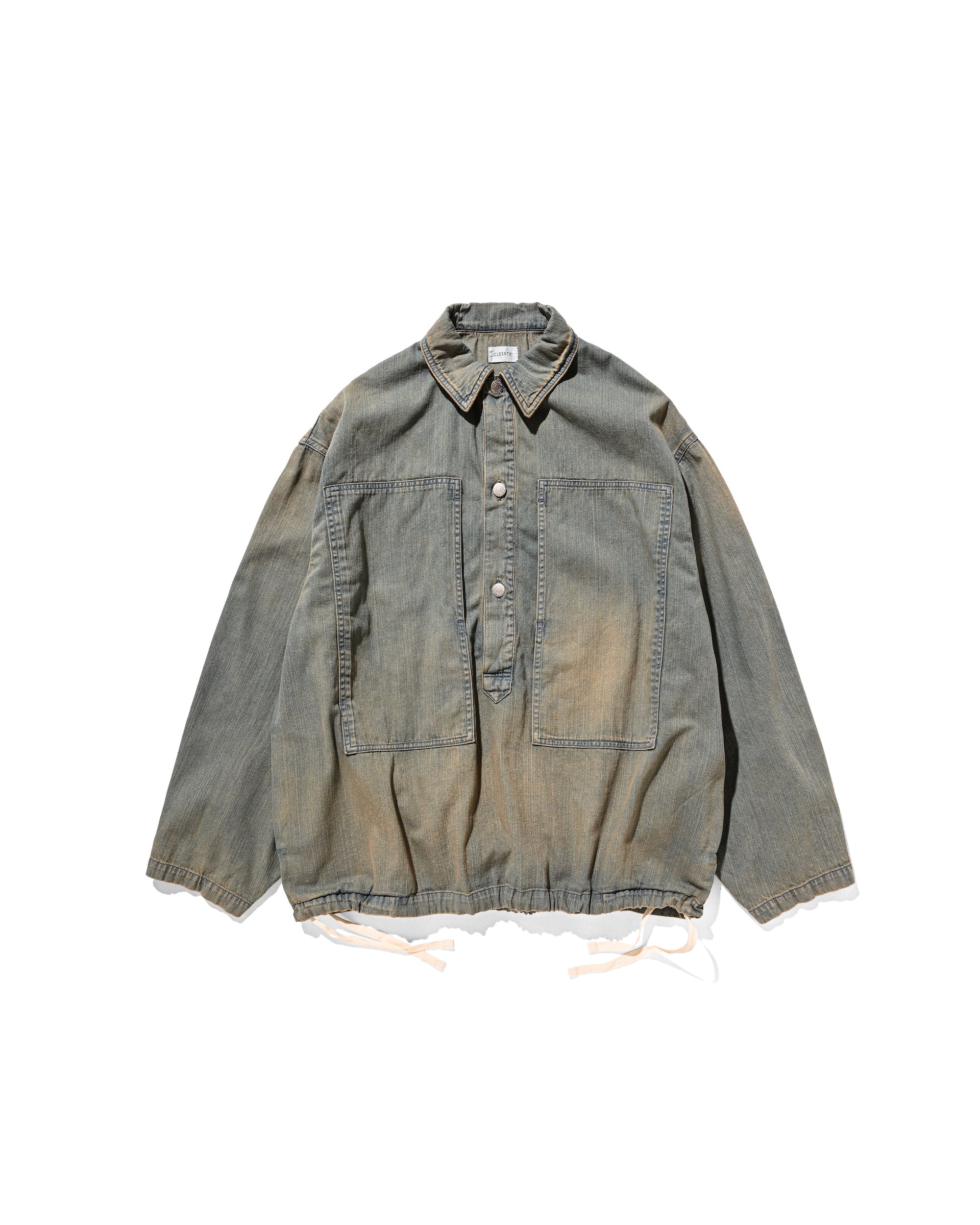 【2.21 SAT 20:00- IN STOCK】VINTAGE DYED SELVEDGE DENIM US ARMY M-35 PULLOVER JACKET (VINTAGE BEIGE)