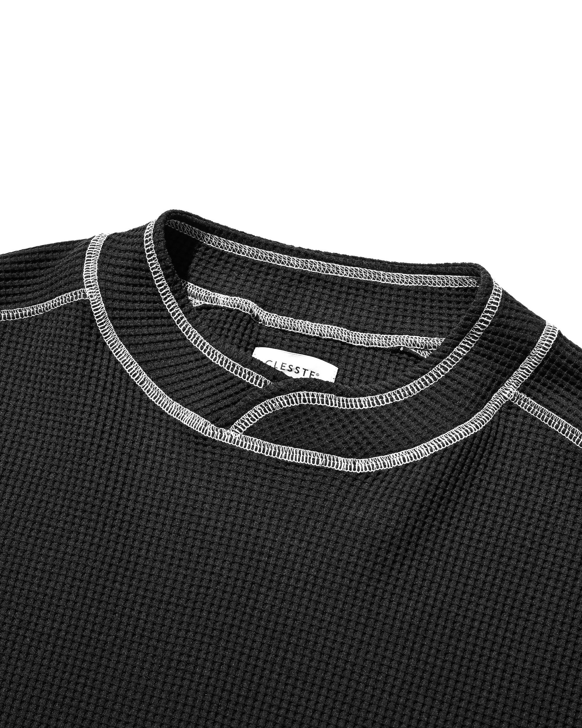【7.9 WED 20:00- IN STOCK】CITY S/S LIGHT THERMAL PULLOVER (BLACK)