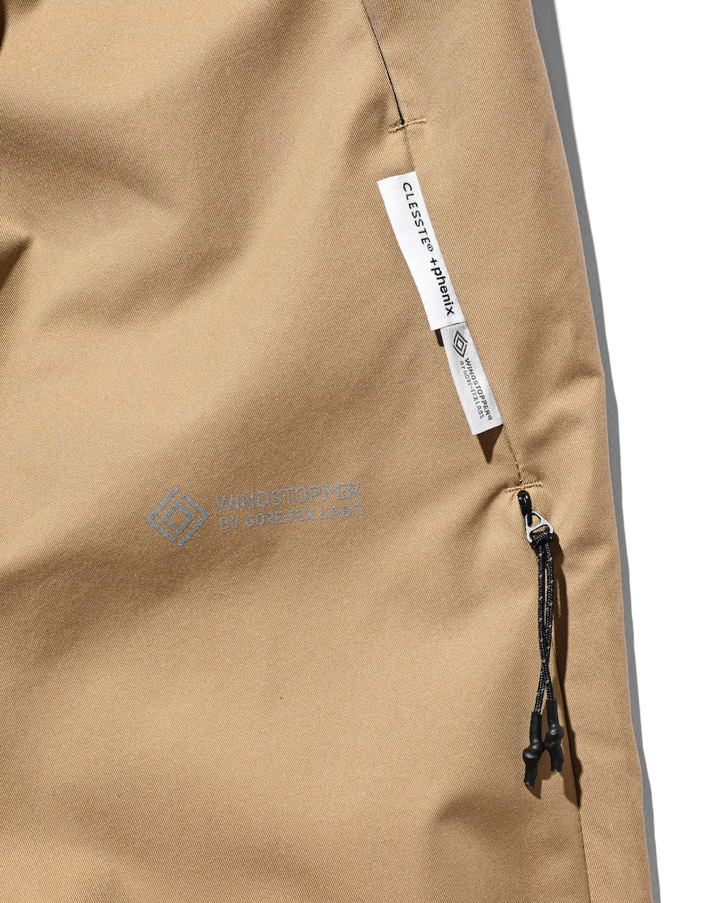 【9.2 WED 20:00- IN STOCK】+phenix WINDSTOPPER® by GORE-TEX LABS TWILL CITY BARREL LEG PANTS (CAMEL BEIGE)
