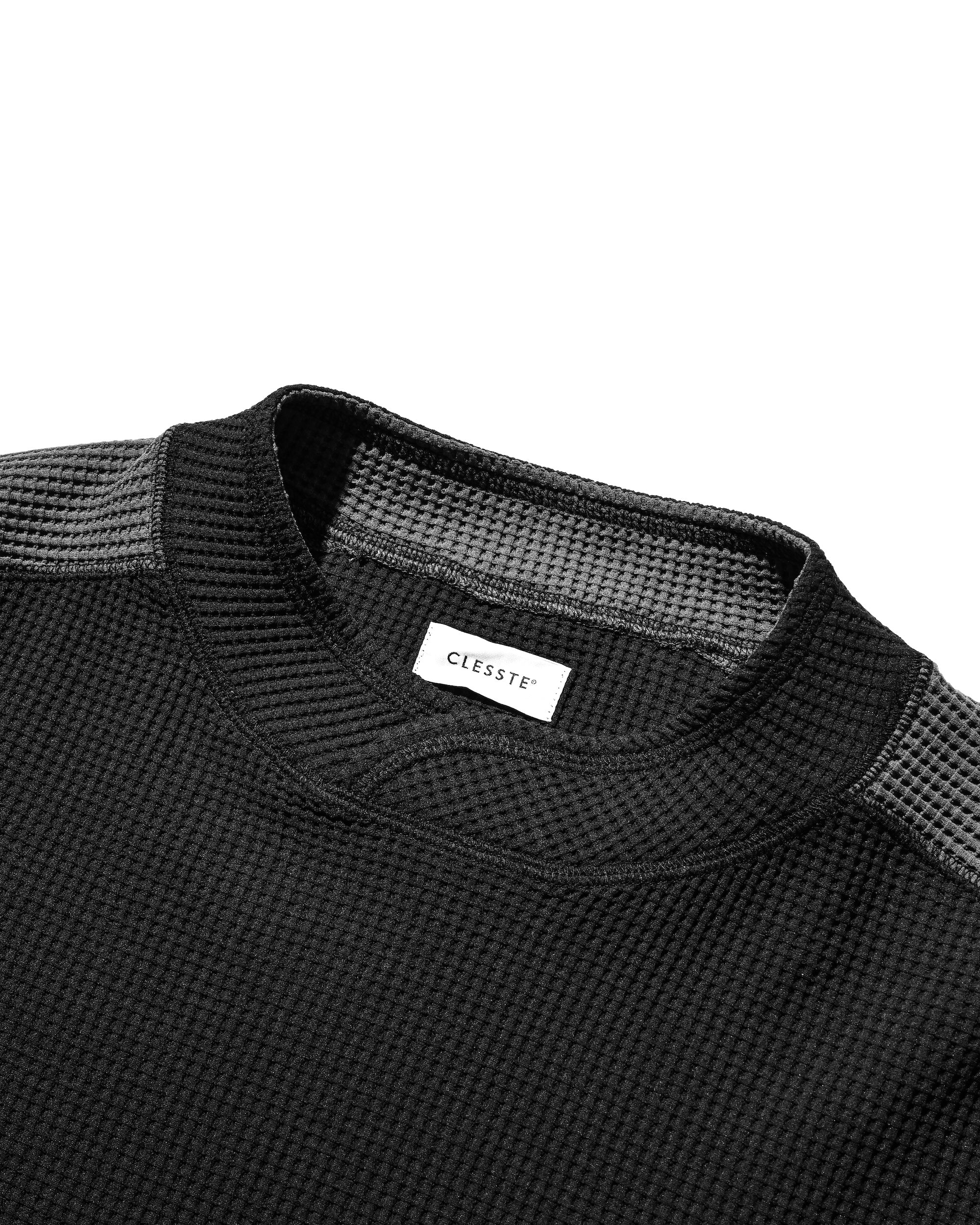【7.9 WED 20:00- IN STOCK】CITY S/S LIGHT THERMAL PULLOVER (BLACK×GRAY)