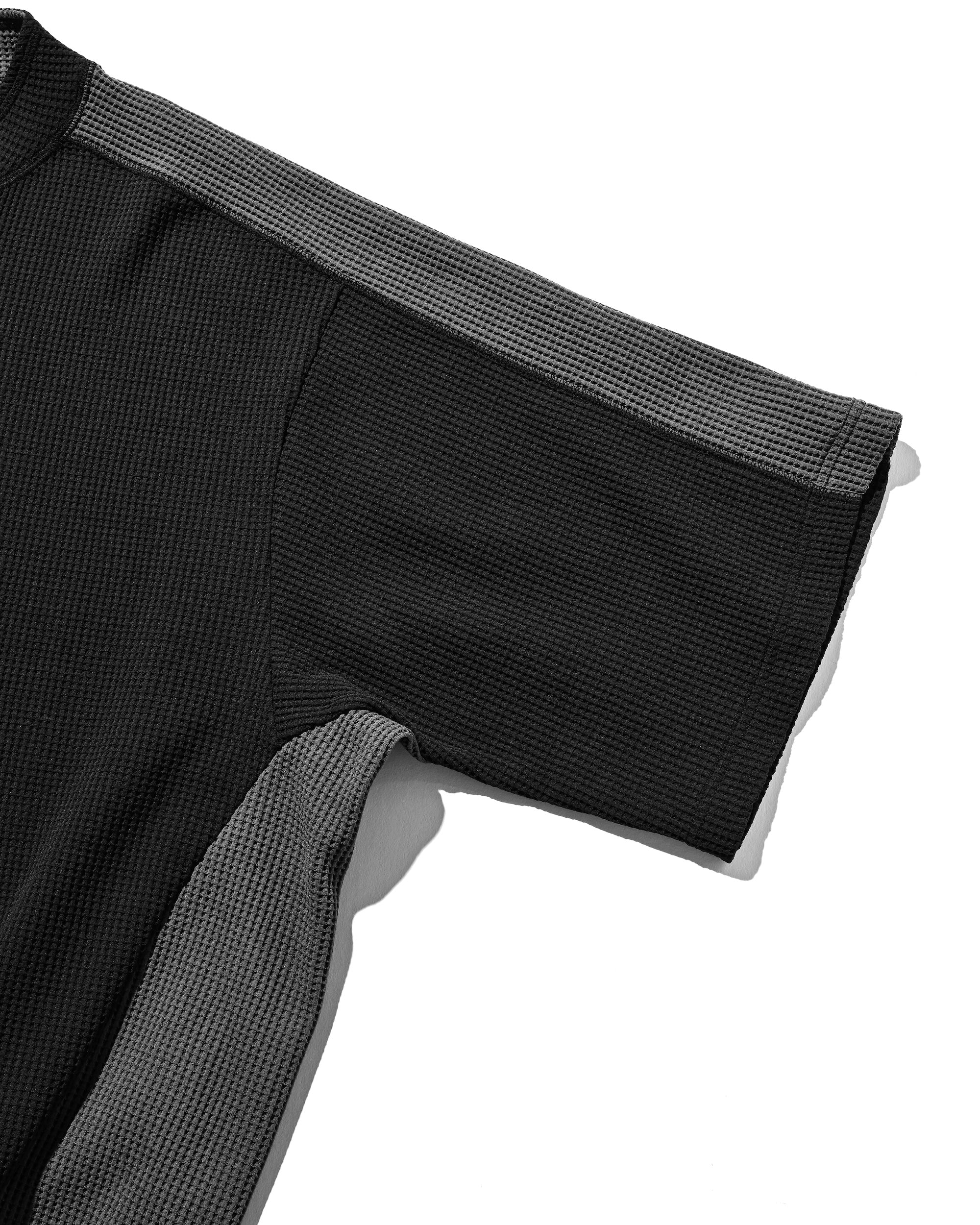 【7.9 WED 20:00- IN STOCK】CITY S/S LIGHT THERMAL PULLOVER (BLACK×GRAY)