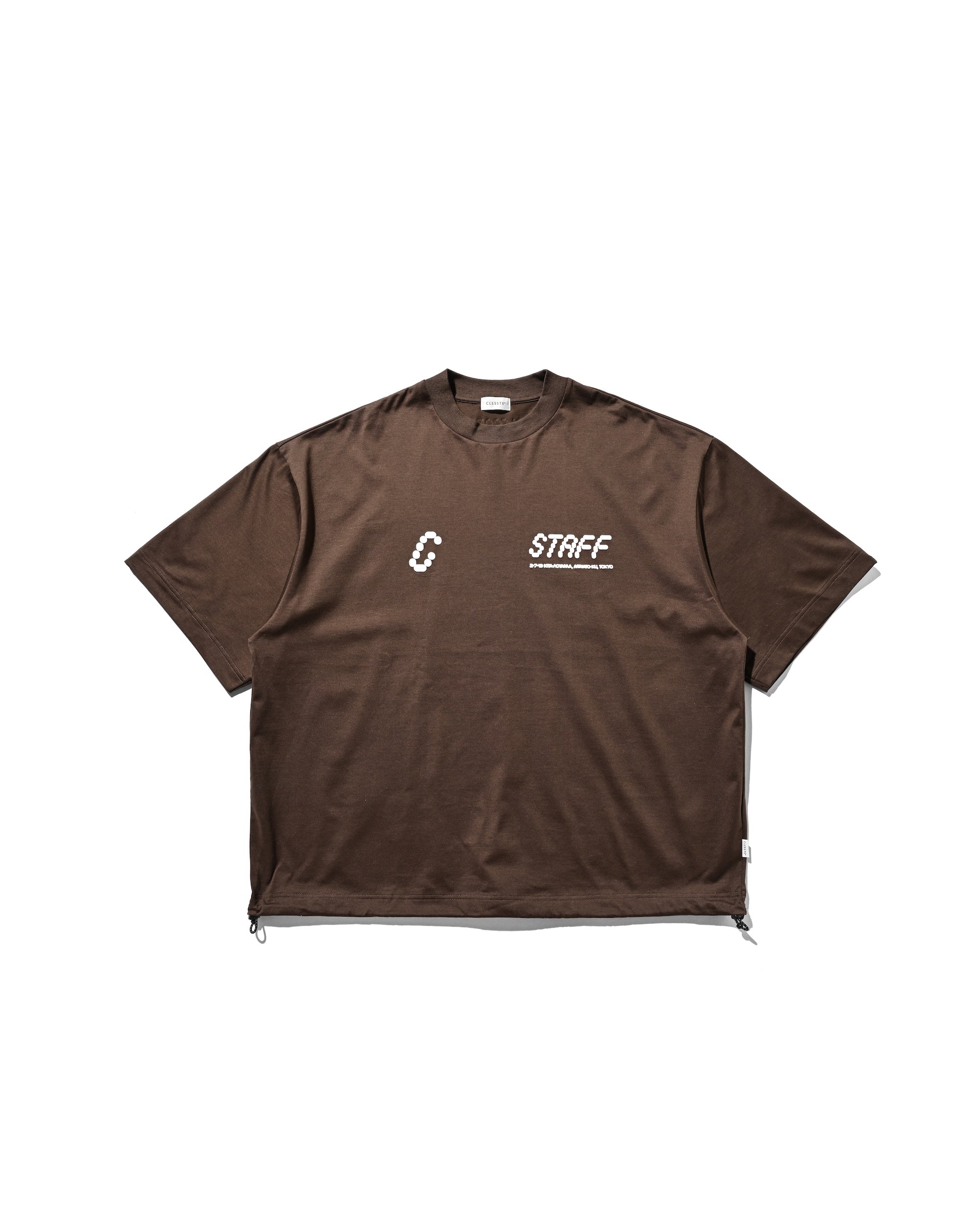 STAFF T-SHIRT WITH DRAWSTRINGS (BROWN)