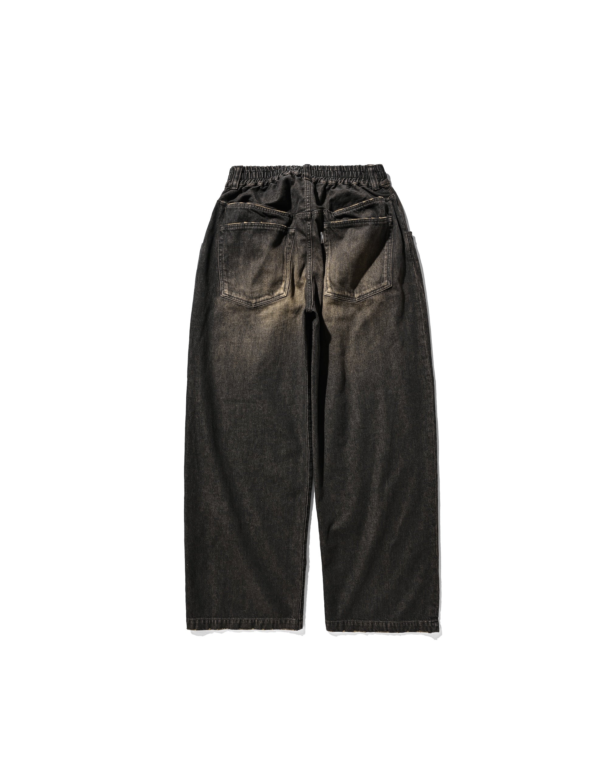 【8.30 SAT 20:00- IN STOCK】VINTAGE DYED SELVEDGE DENIM WIDE PANTS (VINTAGE BLACK)