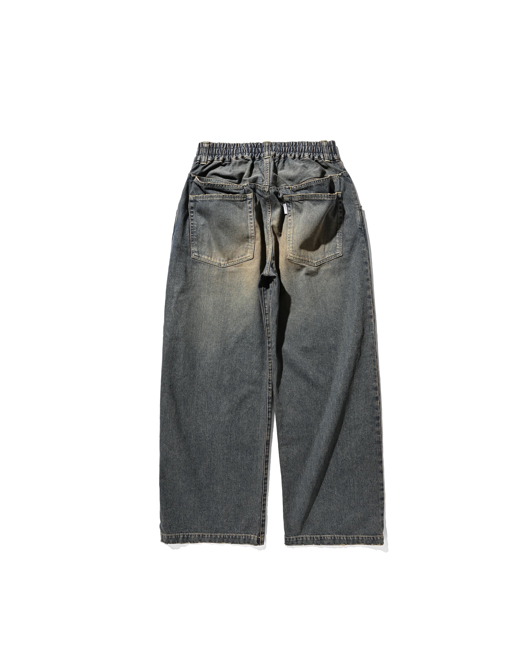 【8.30 SAT 20:00- IN STOCK】VINTAGE DYED SELVEDGE DENIM WIDE PANTS (VINTAGE BROWN)