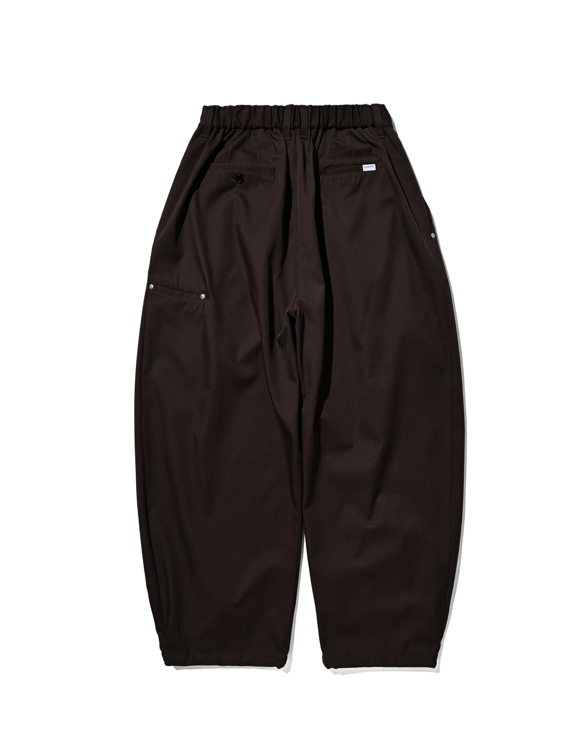 【10.7 WED 20:00- IN STOCK】 WOOL KERSEY CITY WIDE TAPERED BALLOON PANTS (BROWN)