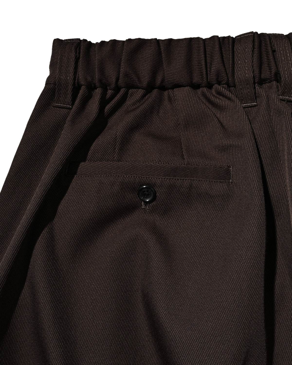 【10.7 WED 20:00- IN STOCK】 WOOL KERSEY CITY WIDE TAPERED BALLOON PANTS (BROWN)