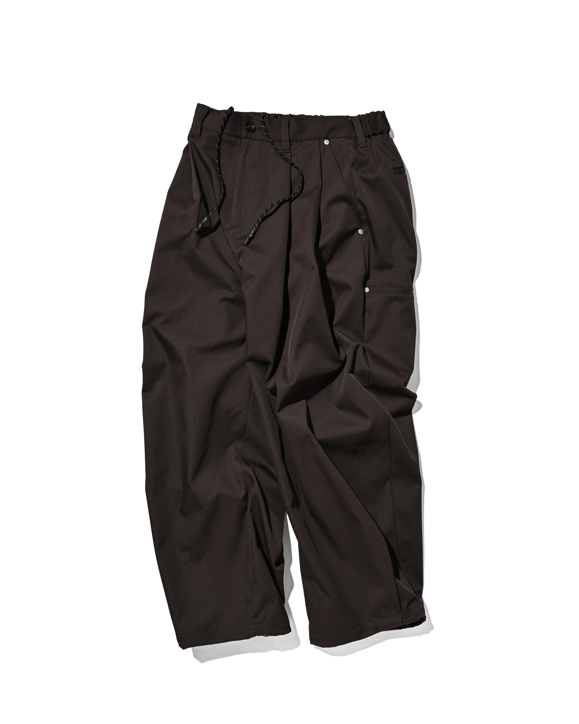 10.7 WED 20:00- IN STOCK】 WOOL KERSEY CITY WIDE TAPERED BALLOON PANTS