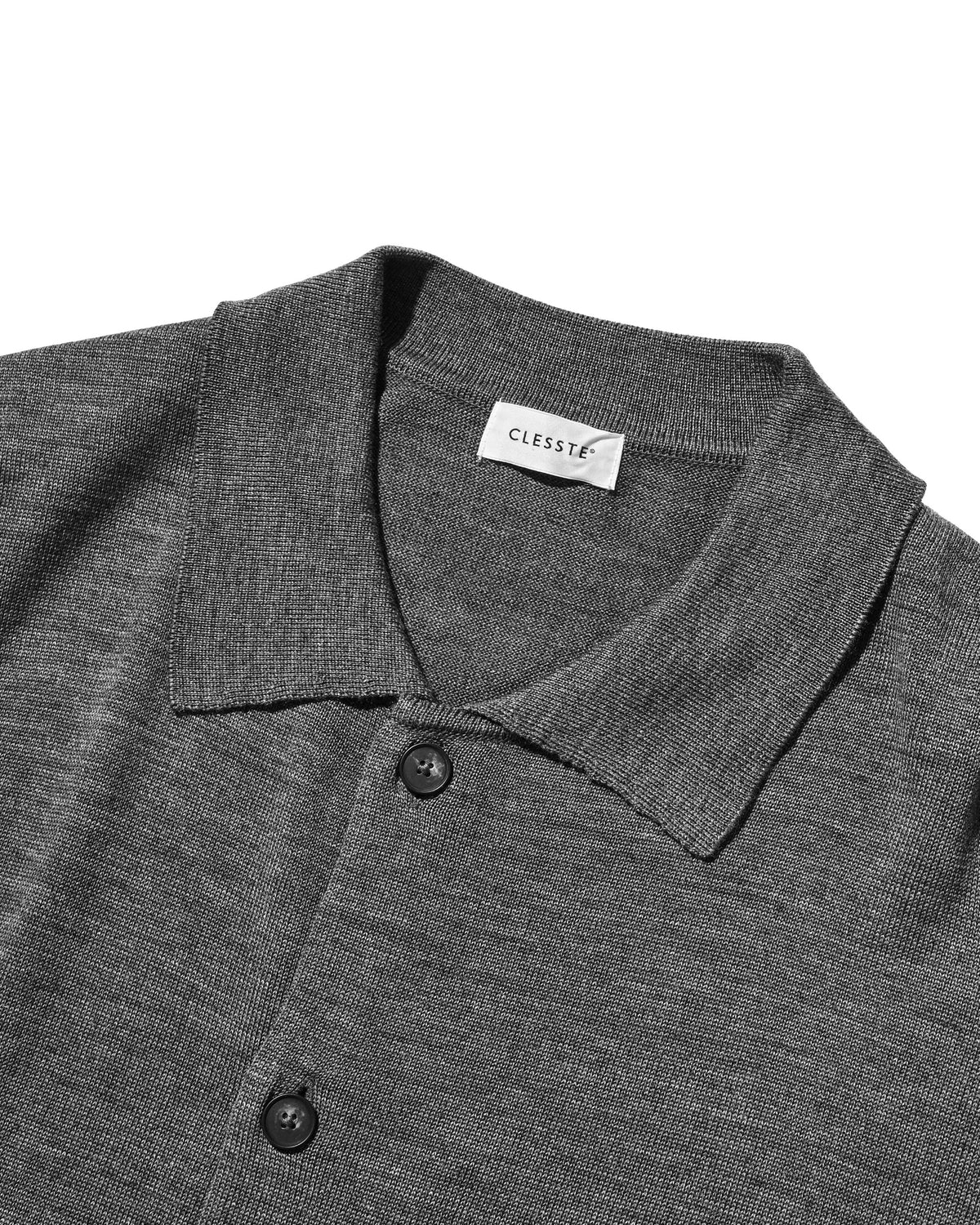 【10.21 WED 20:00- IN STOCK】 12G WOOL KNIT COLLARED CARDIGAN (GRAY)