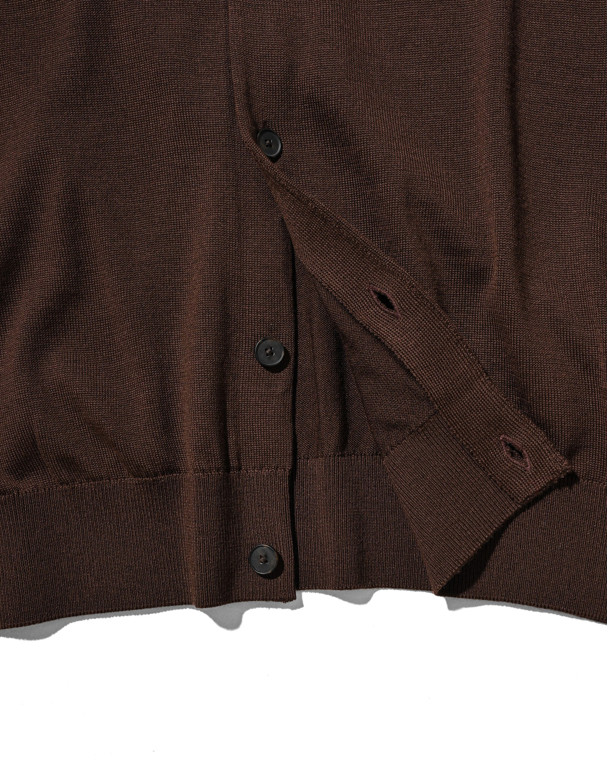 【10.21 WED 20:00- IN STOCK】 12G WOOL KNIT COLLARED CARDIGAN (BROWN)