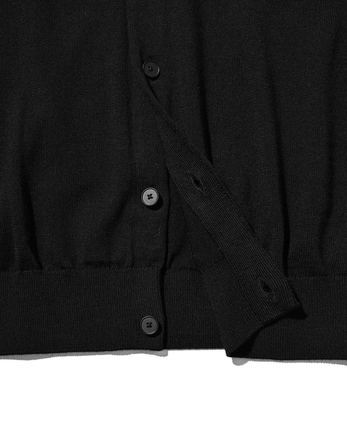 【10.21 WED 20:00- IN STOCK】 12G WOOL KNIT COLLARED CARDIGAN (BLACK)