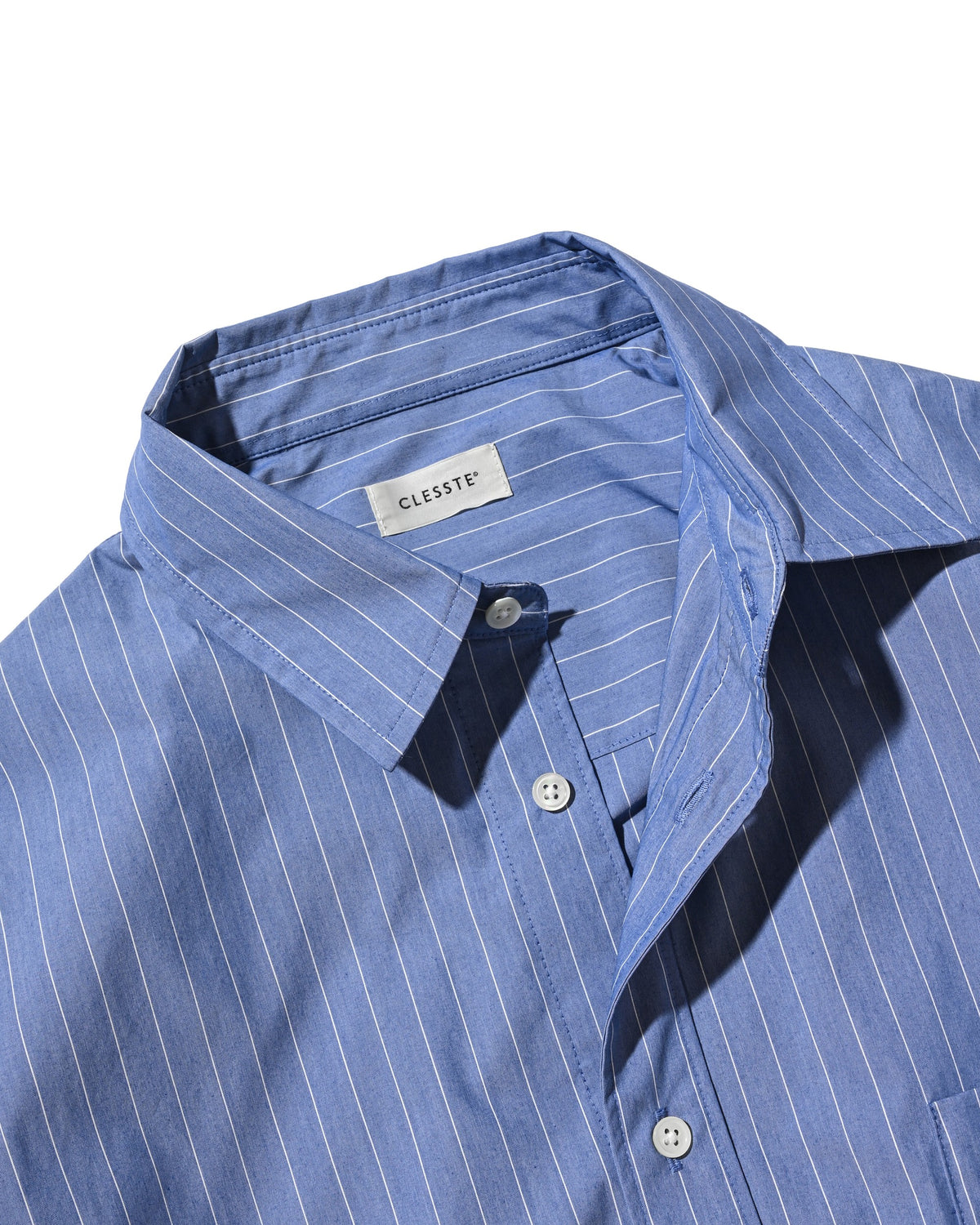 【10.14 WED 20:00- IN STOCK】 STRIPED EVERYDAY BOX FIT L/S SHIRT (BLUE STRIPE)
