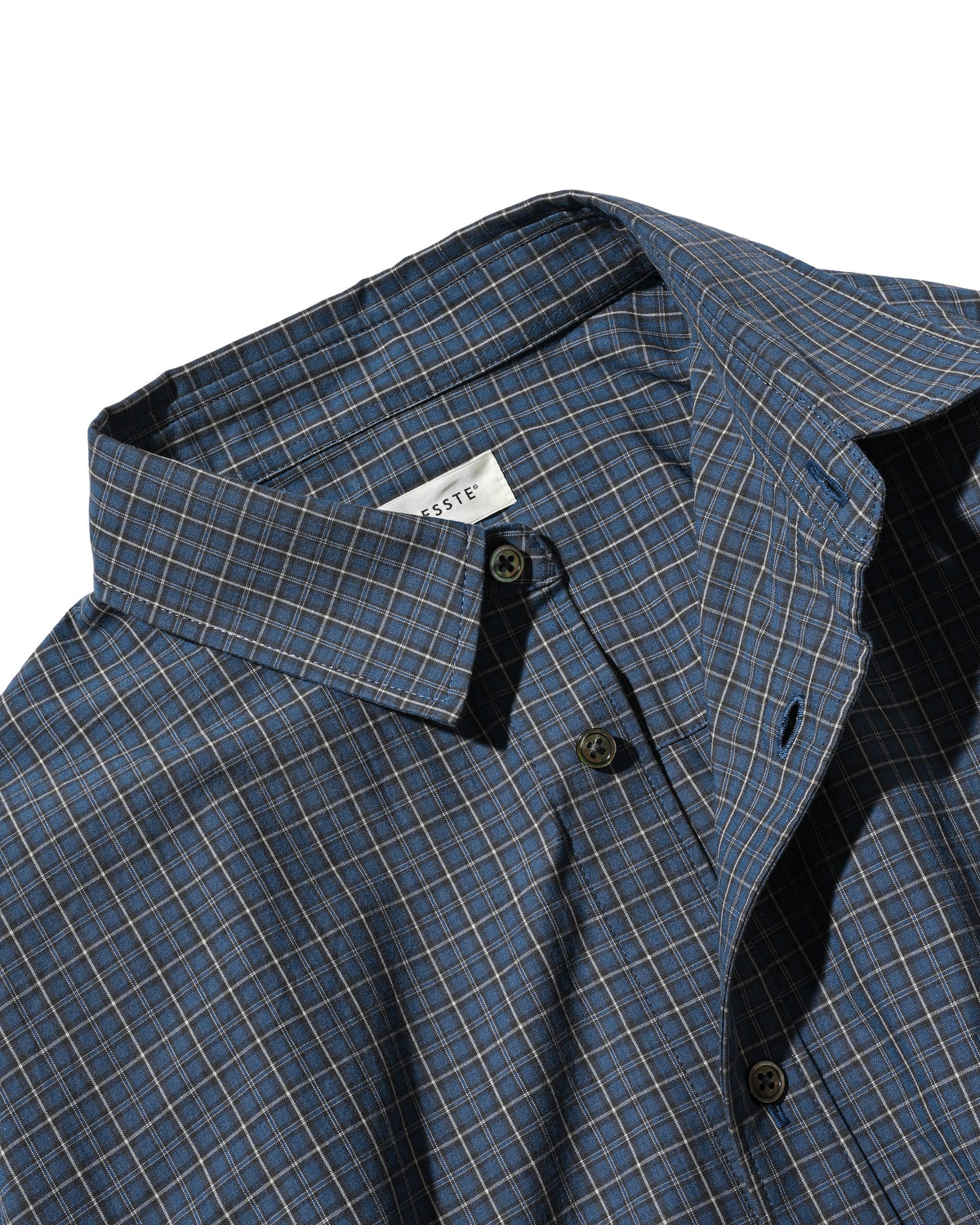 【10.14 WED 20:00- IN STOCK】 MINI CHECK EVERYDAY BOX FIT L/S SHIRT (BLUE MINI CHECK)