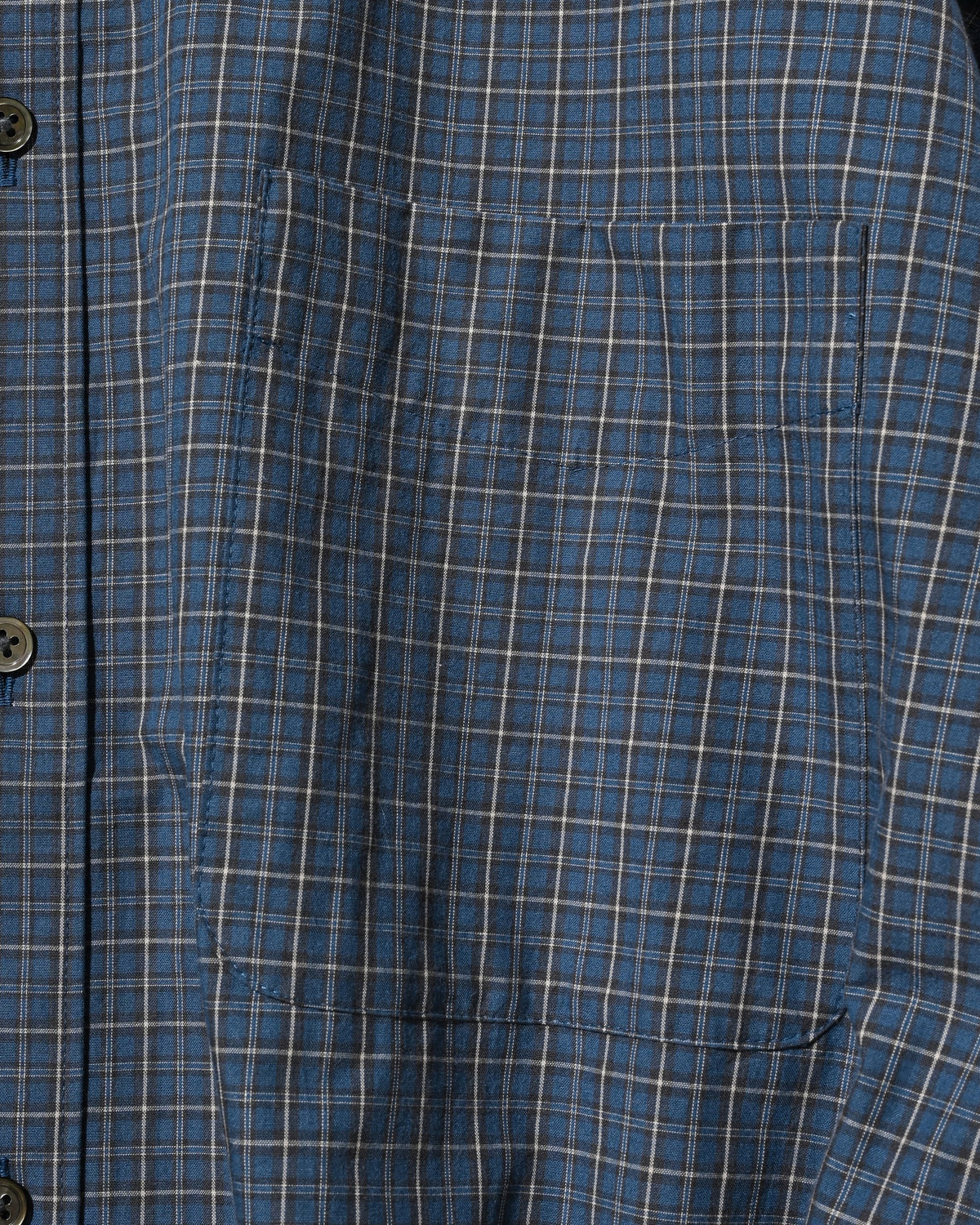 【10.14 WED 20:00- IN STOCK】 MINI CHECK EVERYDAY BOX FIT L/S SHIRT (BLUE MINI CHECK)
