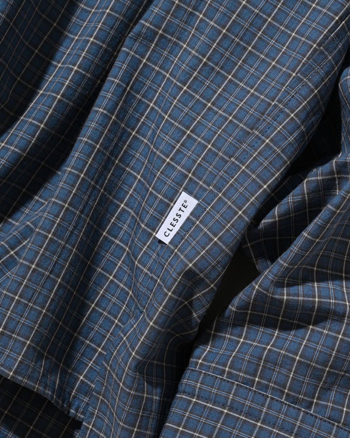 【10.14 WED 20:00- IN STOCK】 MINI CHECK EVERYDAY BOX FIT L/S SHIRT (BLUE MINI CHECK)