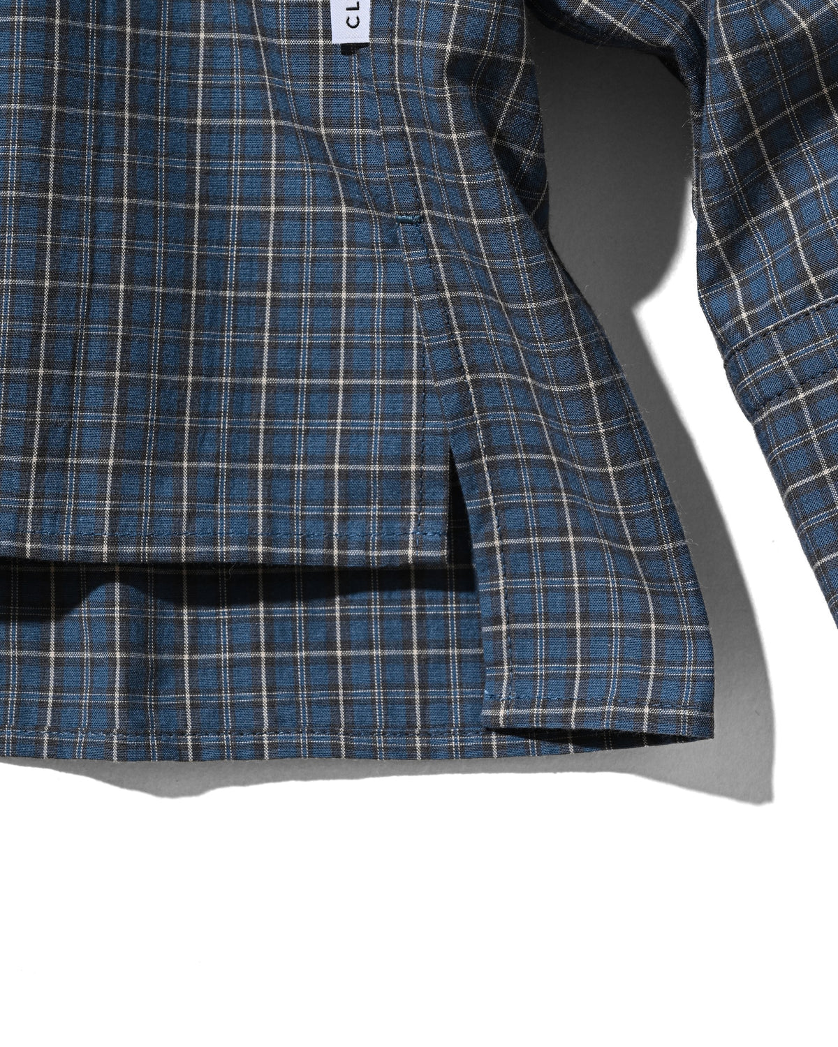 【10.14 WED 20:00- IN STOCK】 MINI CHECK EVERYDAY BOX FIT L/S SHIRT (BLUE MINI CHECK)