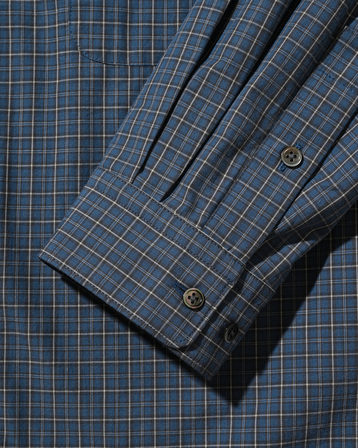 【10.14 WED 20:00- IN STOCK】 MINI CHECK EVERYDAY BOX FIT L/S SHIRT (BLUE MINI CHECK)