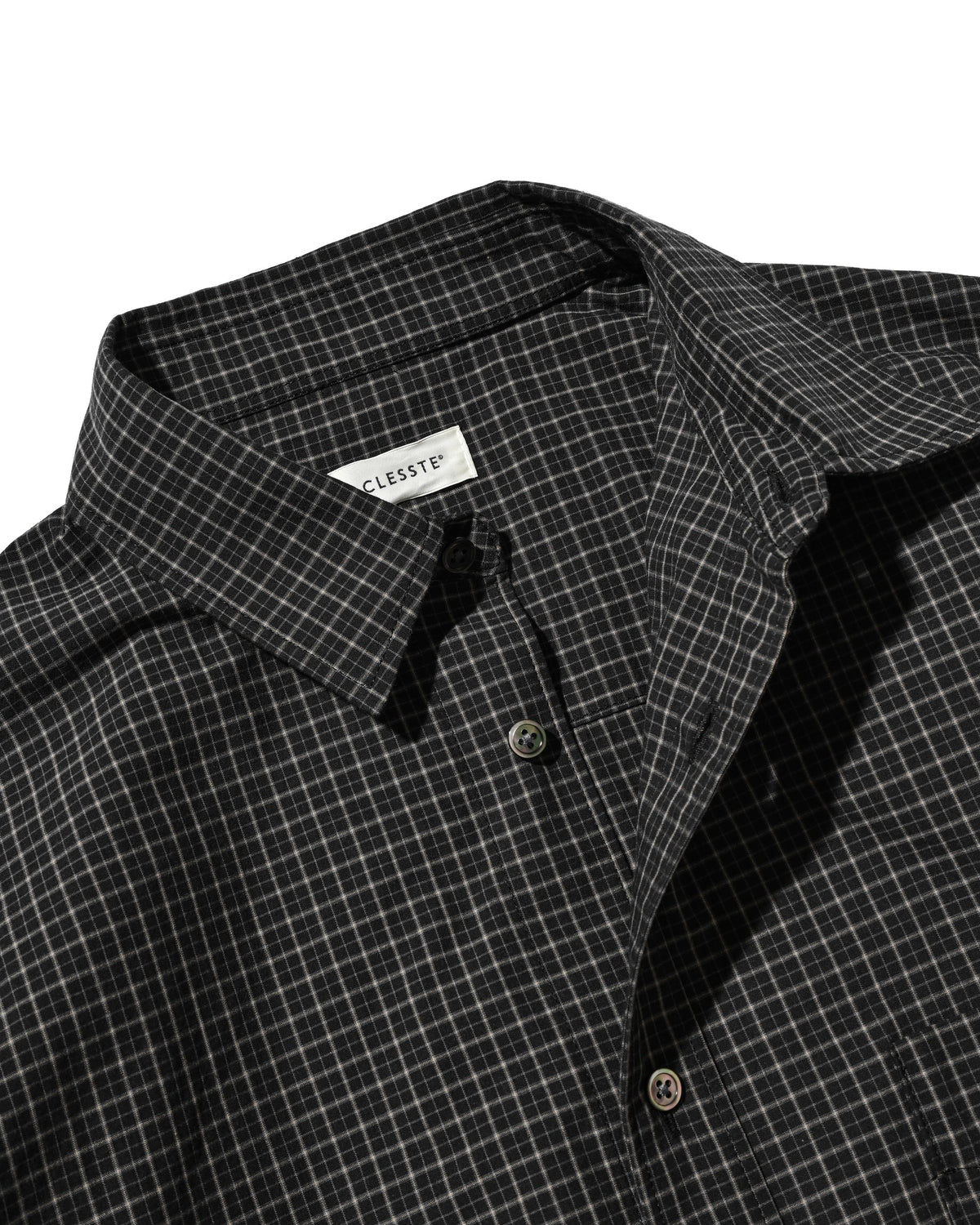 【10.14 WED 20:00- IN STOCK】 MINI CHECK EVERYDAY BOX FIT L/S SHIRT (BLACK MINI CHECK)
